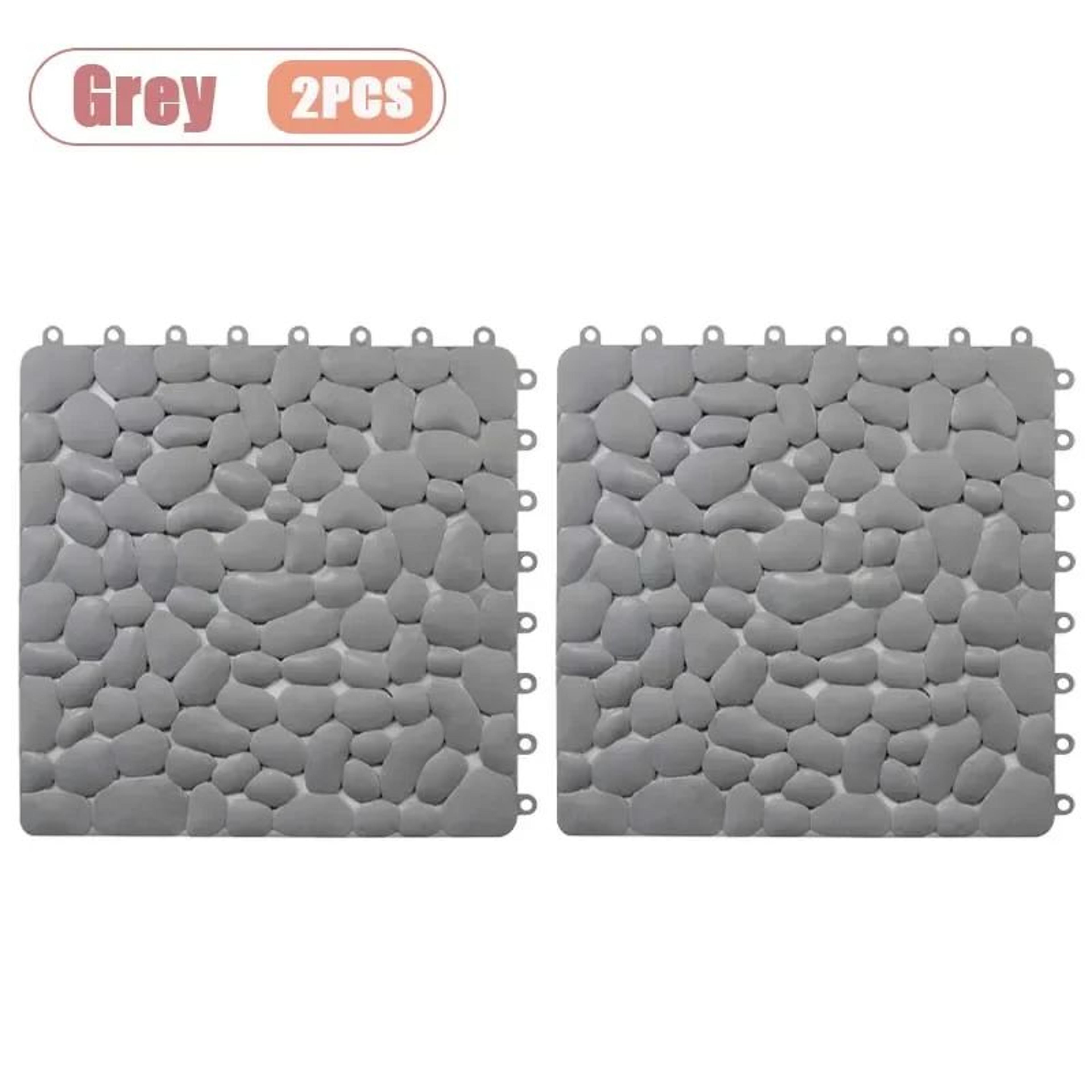 Interlocking Pebble NonSlip Shower Mat 118 Inch Waterproof Bathroom Floor Tiles 19