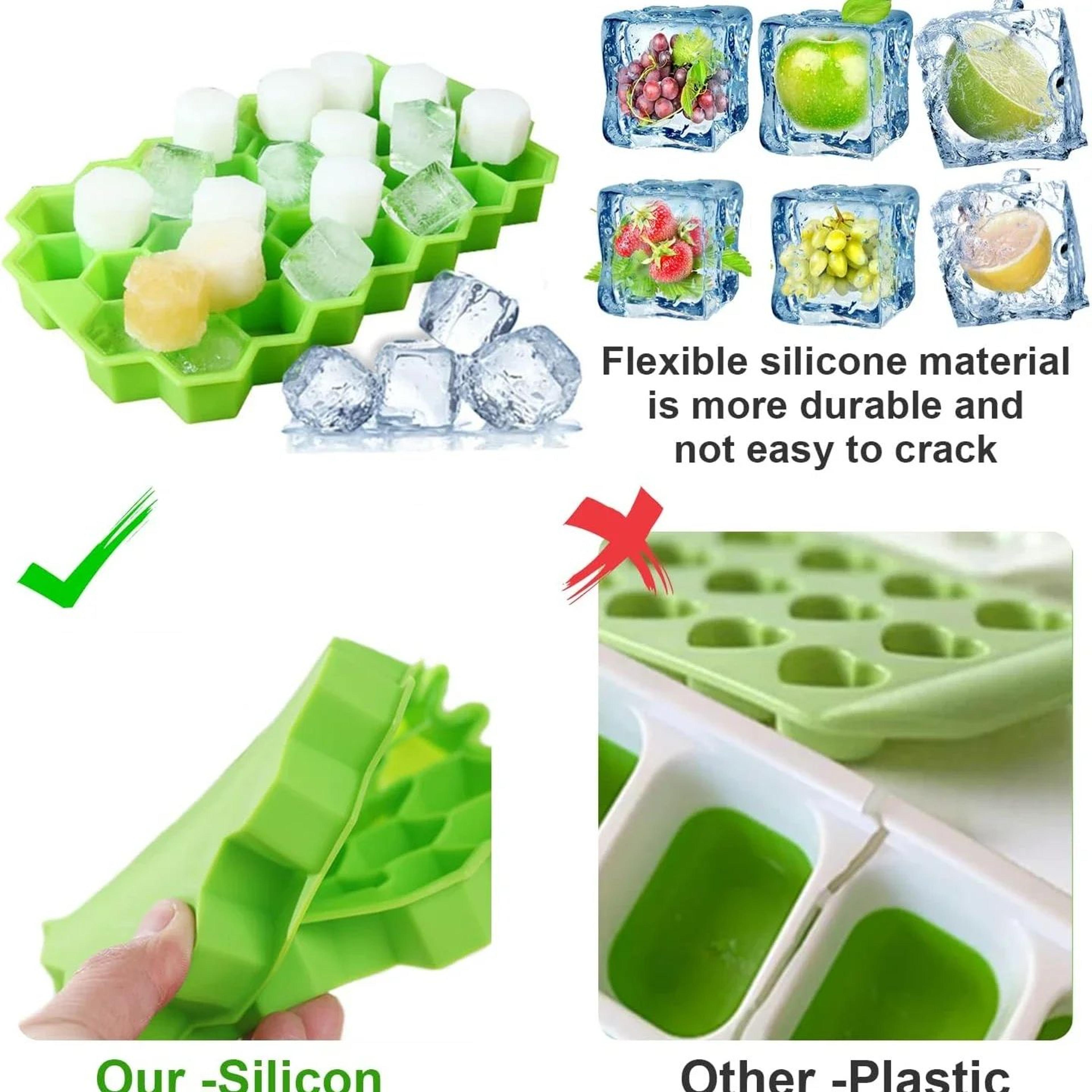 37Cavity Honeycomb Silicone Ice Cube Tray Easy Release Hexagon Ice Mold 1