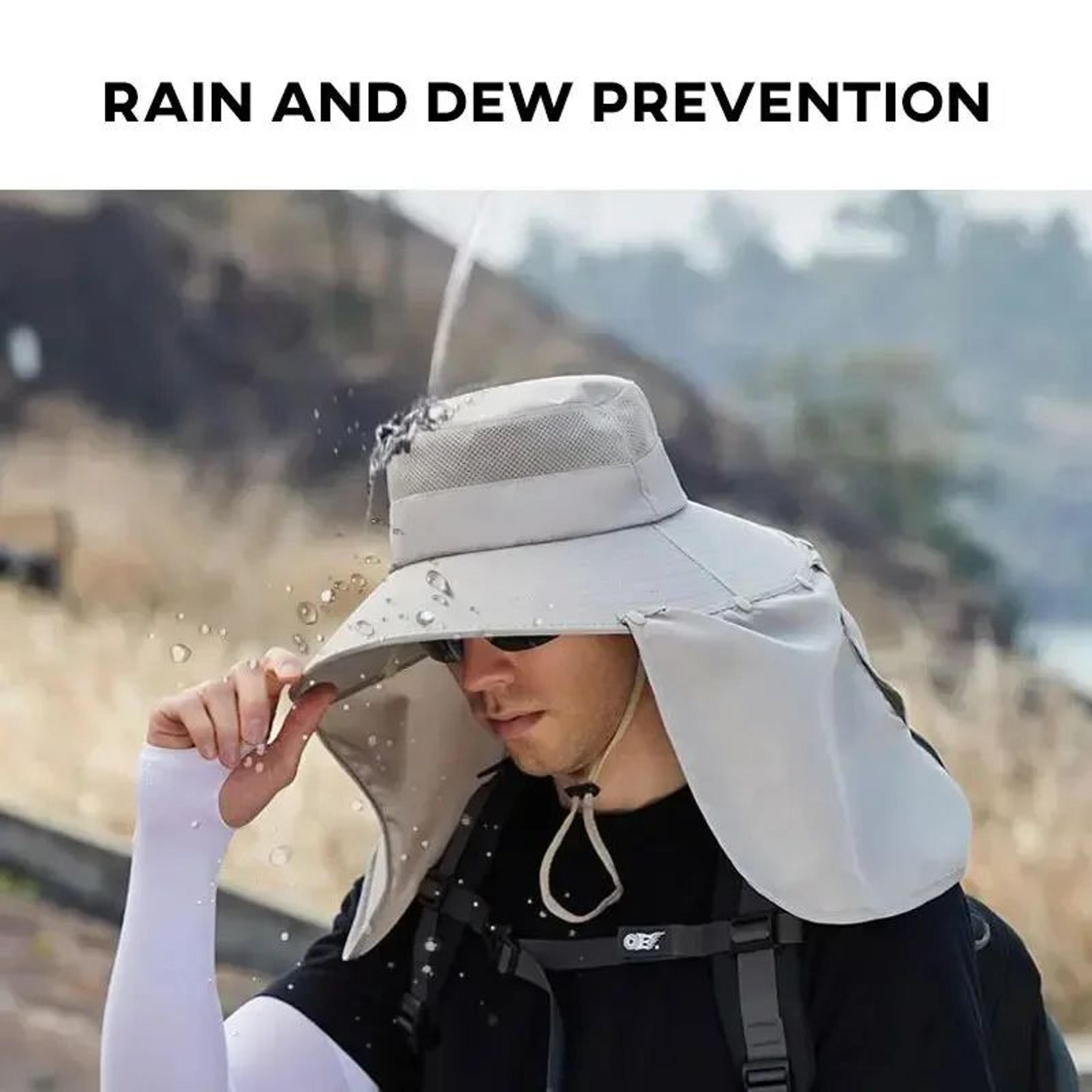 Wide Brim Fishing Sun Hat With Neck Flap For Outdoor Sun Protection 2