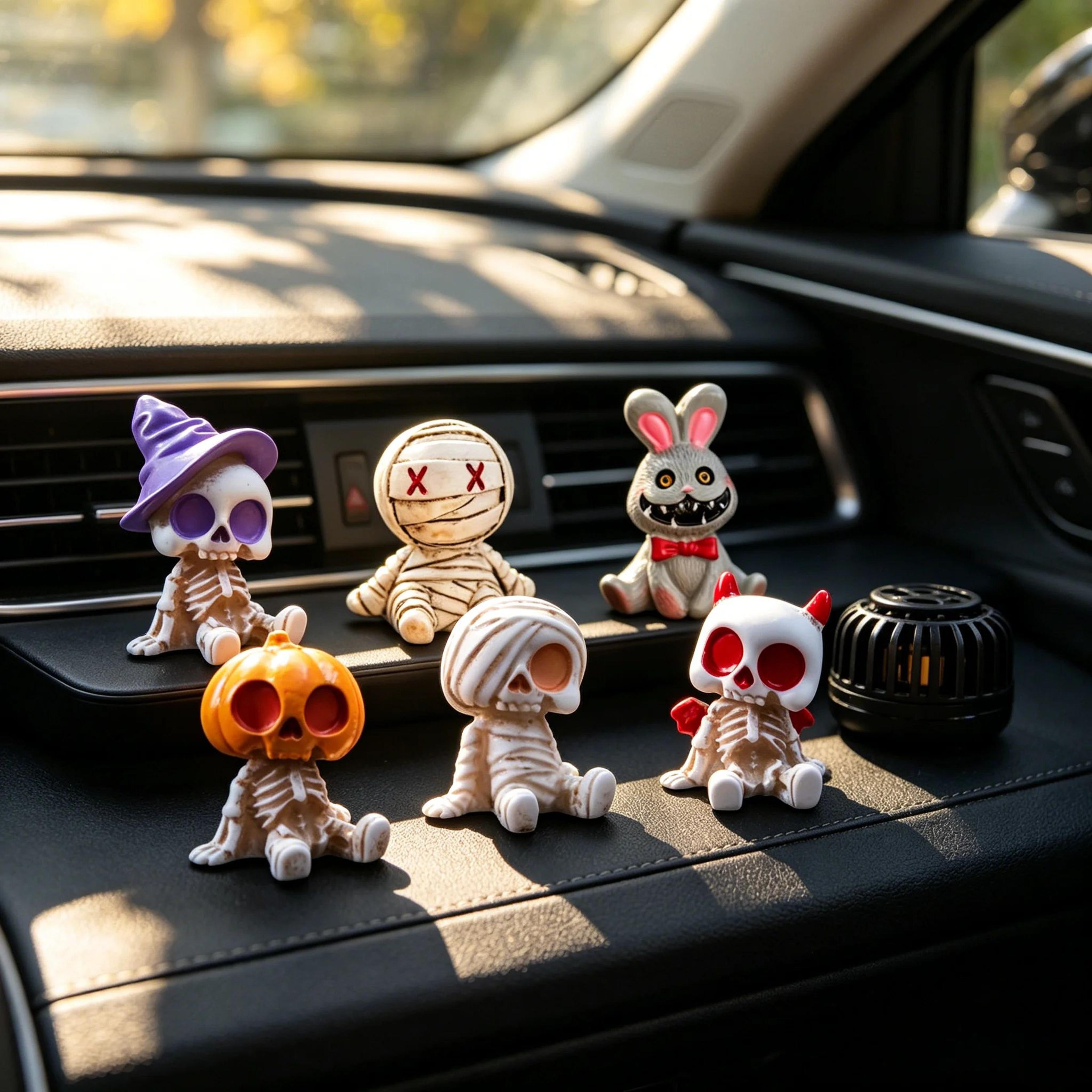 6Pcs Halloween Skeleton And Mummy Mini Figurines For Spooky DIY Decor 2