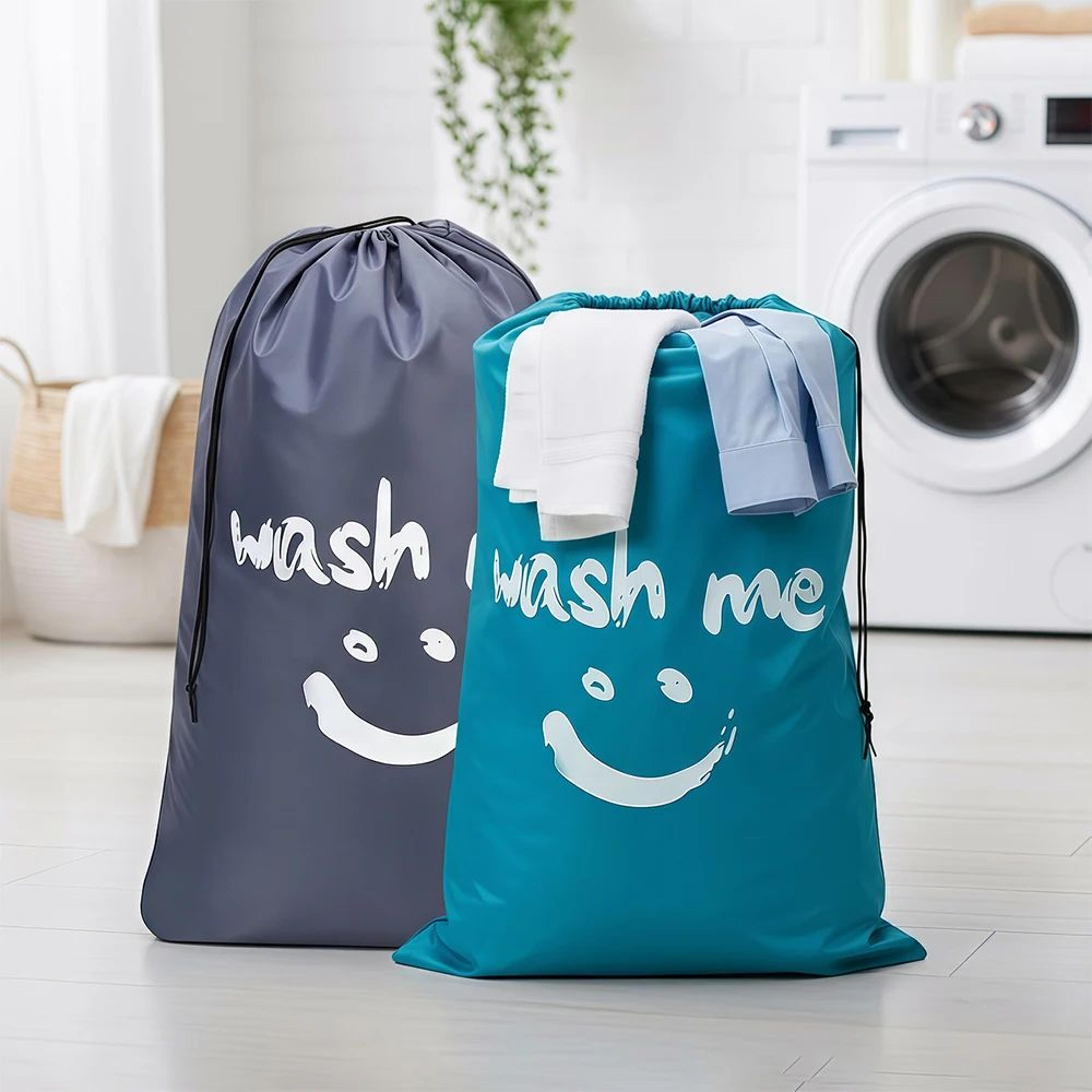 Extra Large Travel Laundry Bag With Drawstring Heavy Duty Dirty Clothes Organizer 0
