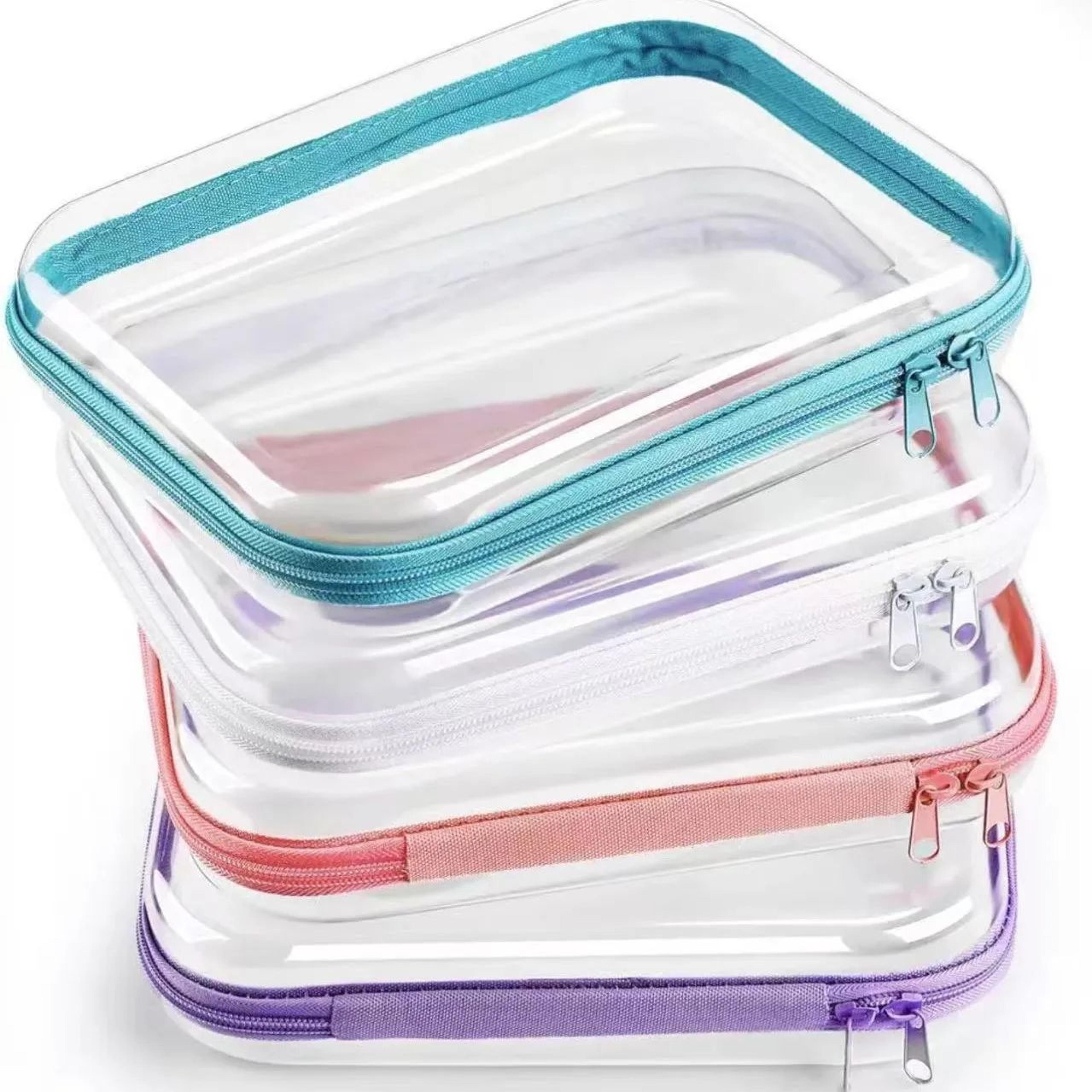 Clear Hard Shell Zipper Case Waterproof Travel Toiletry And Makeup Organizer 2