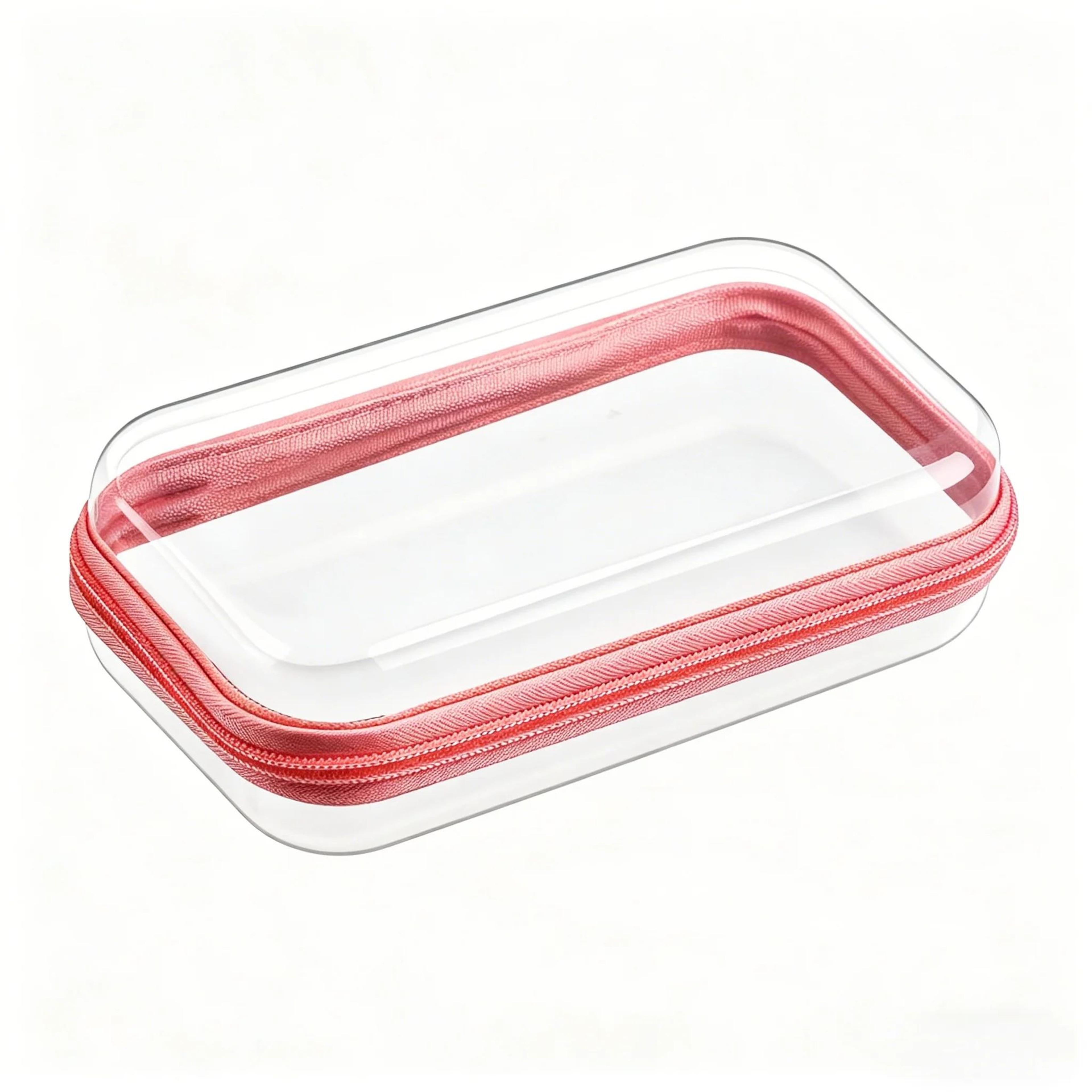 Clear Hard Shell Zipper Case Waterproof Travel Toiletry And Makeup Organizer 8