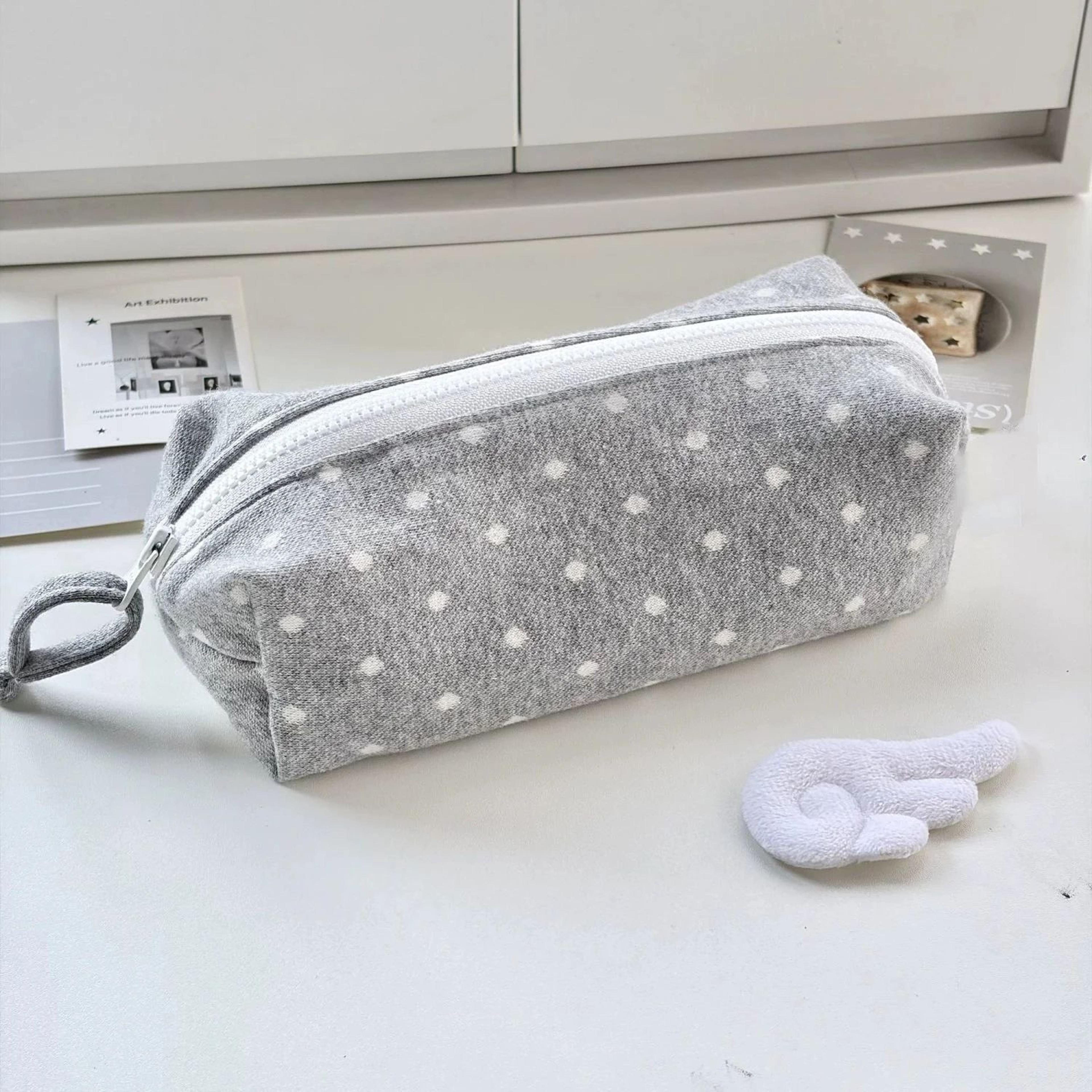 Korean Polka Dot Pencil Case Large Capacity Makeup Organizer 6