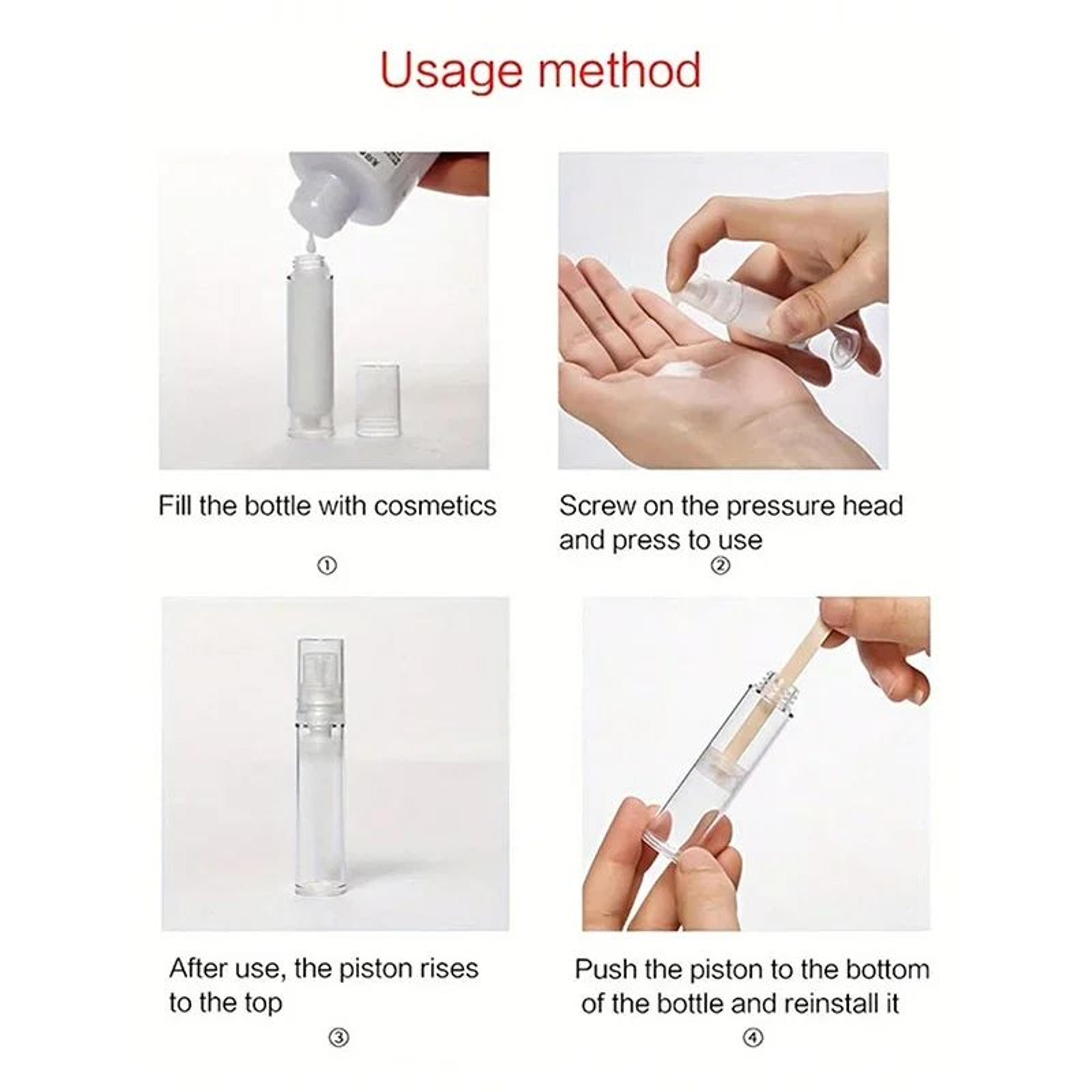 Portable Airless Travel Bottle Set For Skincare And Cosmetics 5