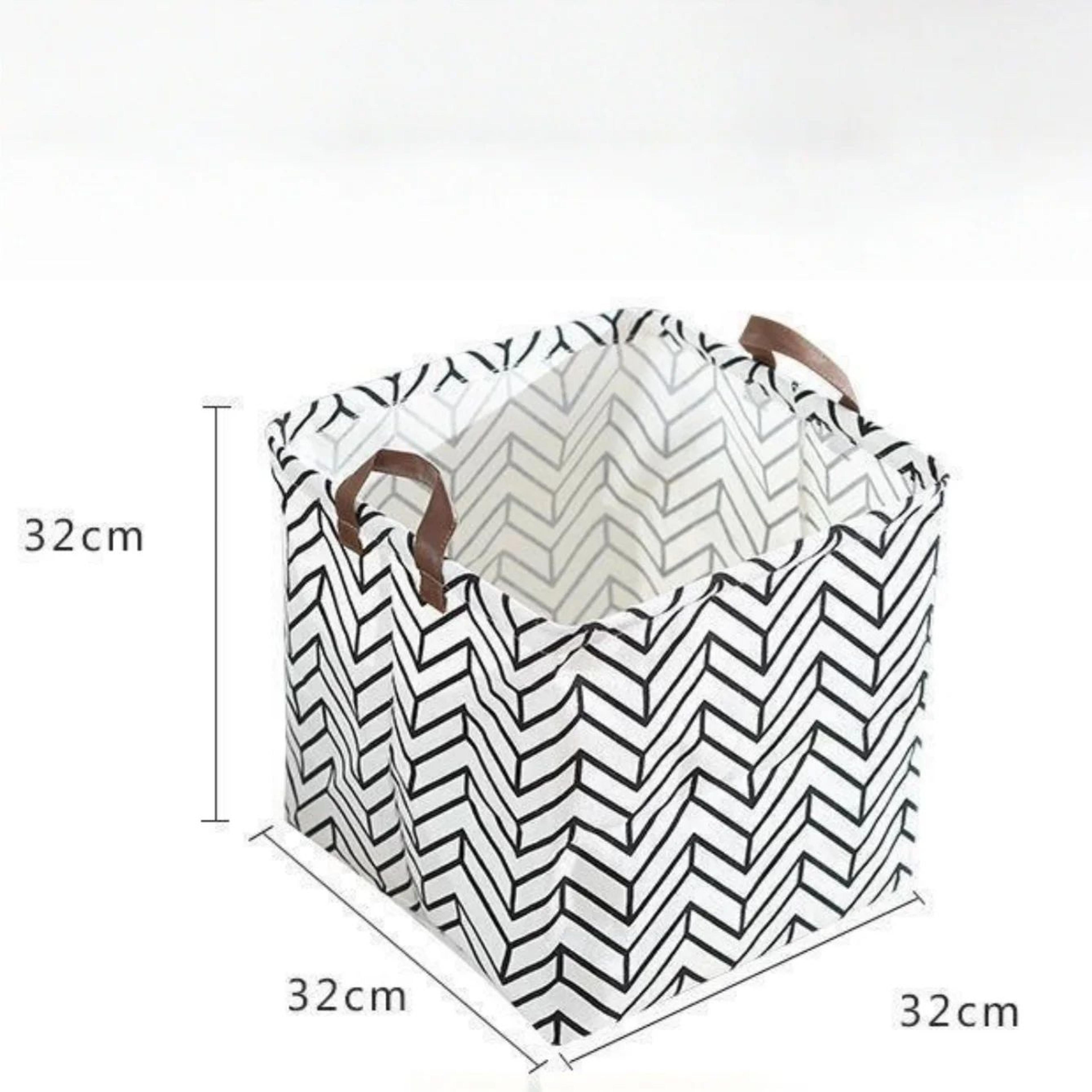 Foldable Cotton Linen Laundry Basket With Handles For Clothes And Home Storage 5