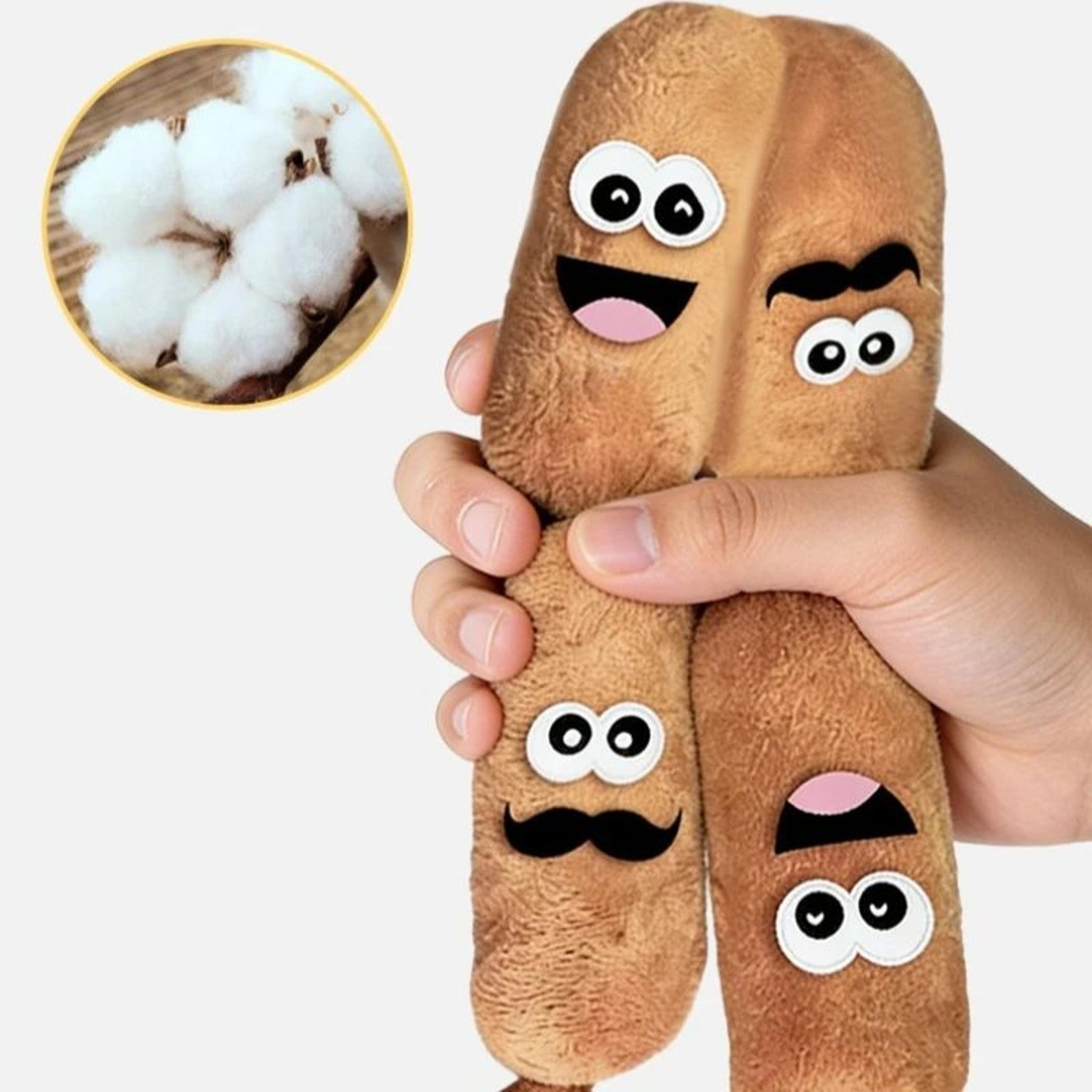 Squeaky Sausage Plush Dog Chew Toy For Interactive Play And Teeth Cleaning 2