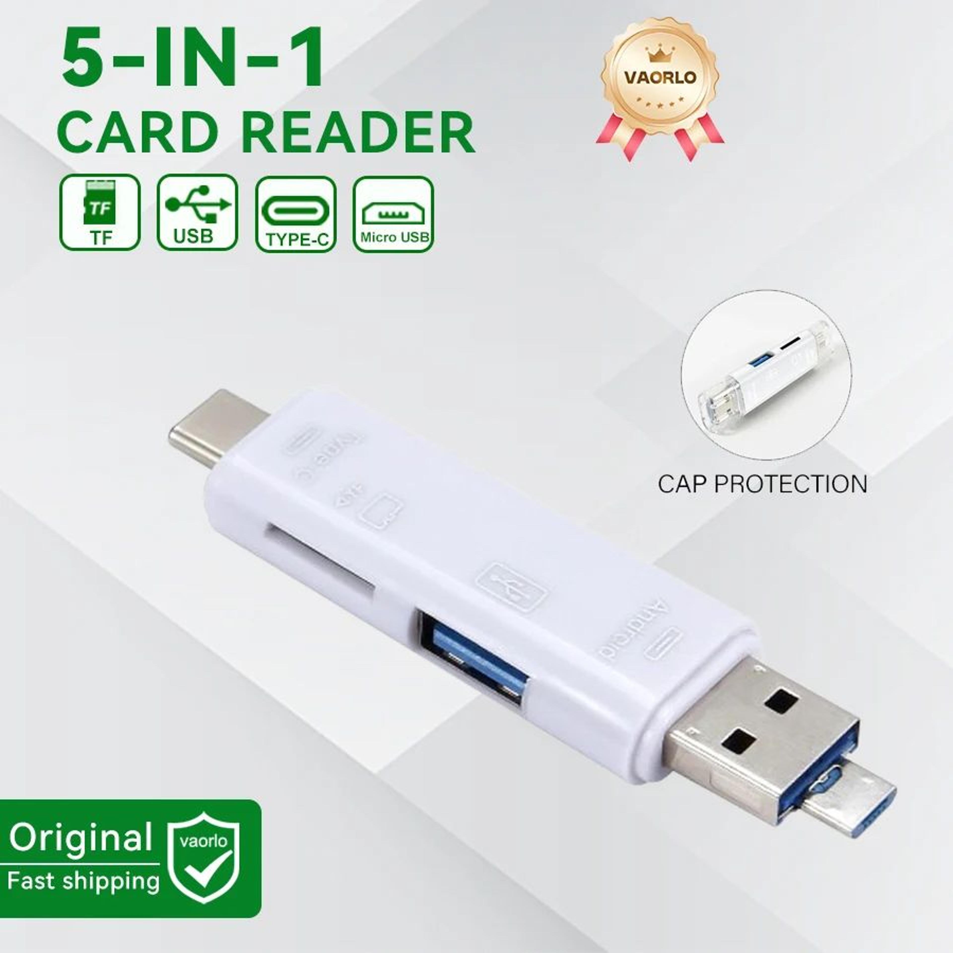 6in1 USB 30 Card Reader TypeC OTG SD Micro SD Adapter 12