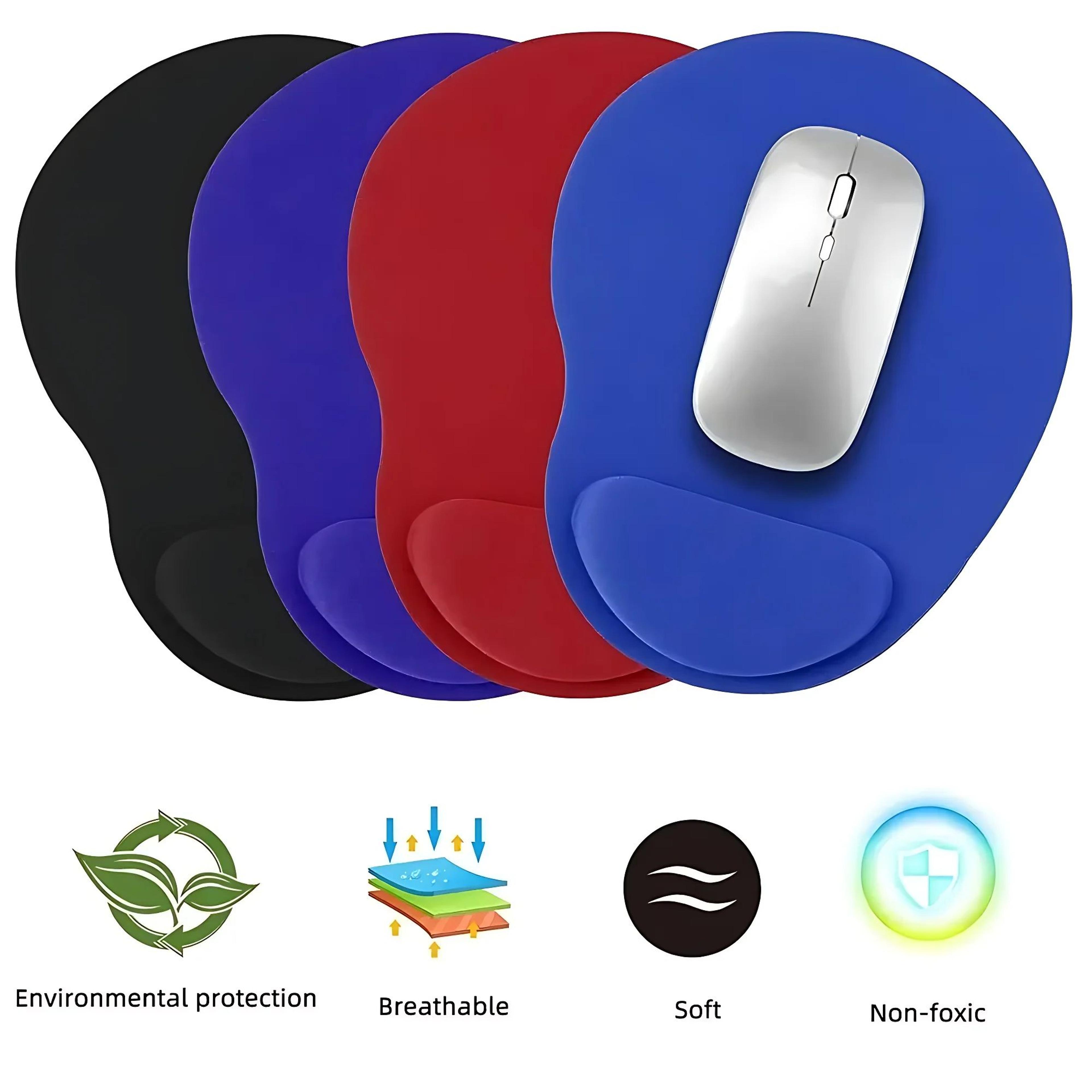 ergonomic wrist rest mouse pad with non-slip base for pc and laptop