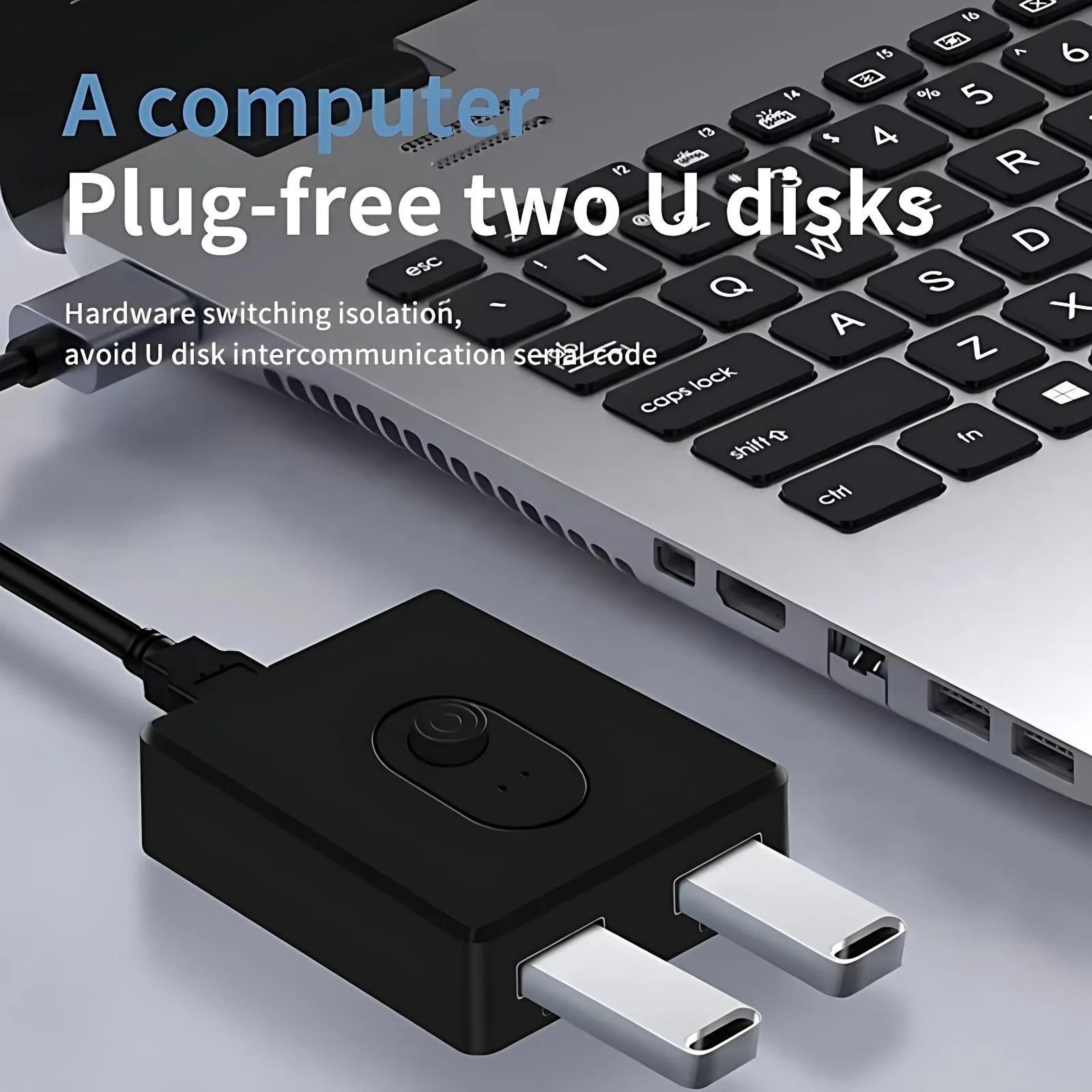 USB 30 Bidirectional KVM Switch For 2 Computers And Shared USB Devices 2