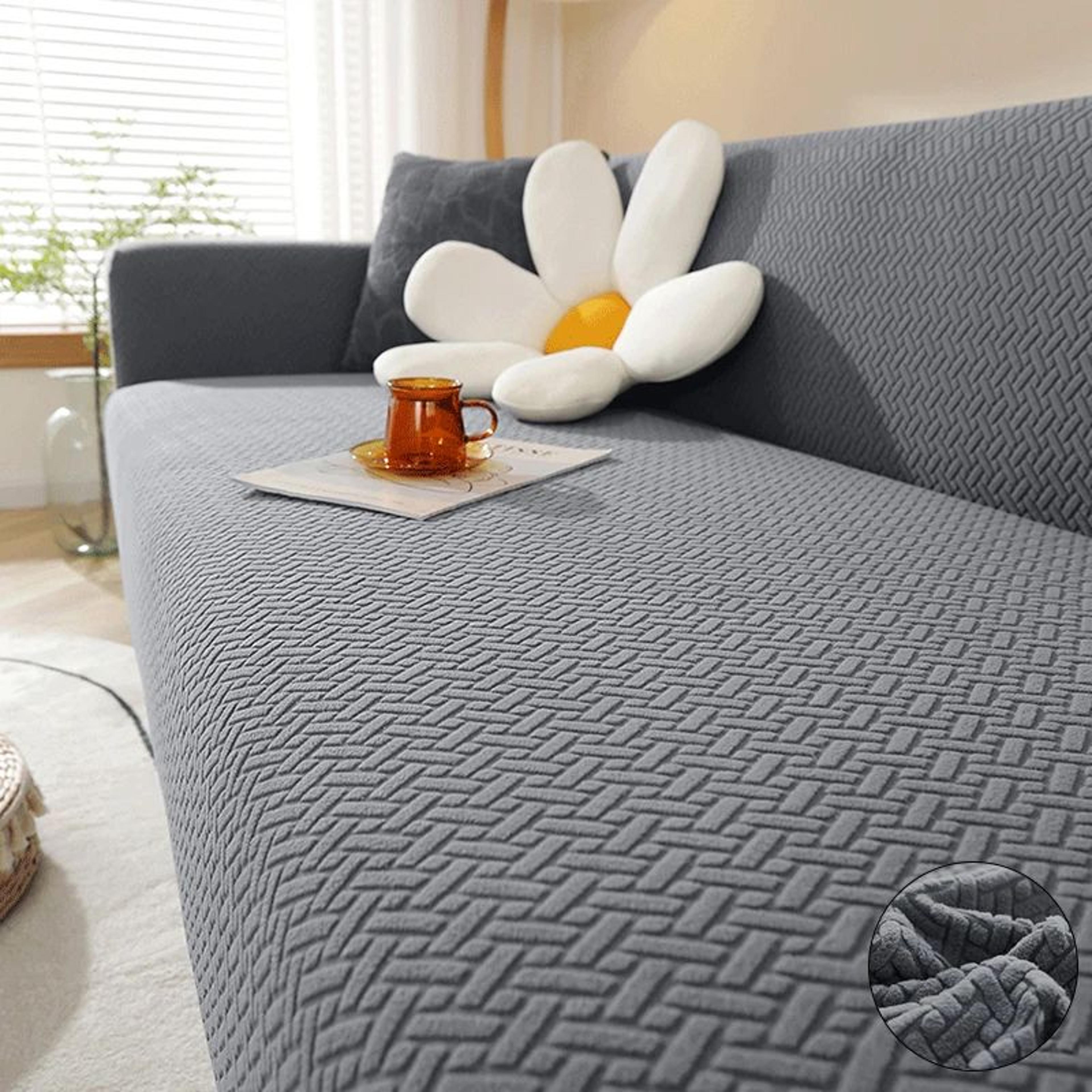 Jacquard Stretch Polar Fleece Sofa Cover For 1 To 4 Seater And L Shaped Sofas 7