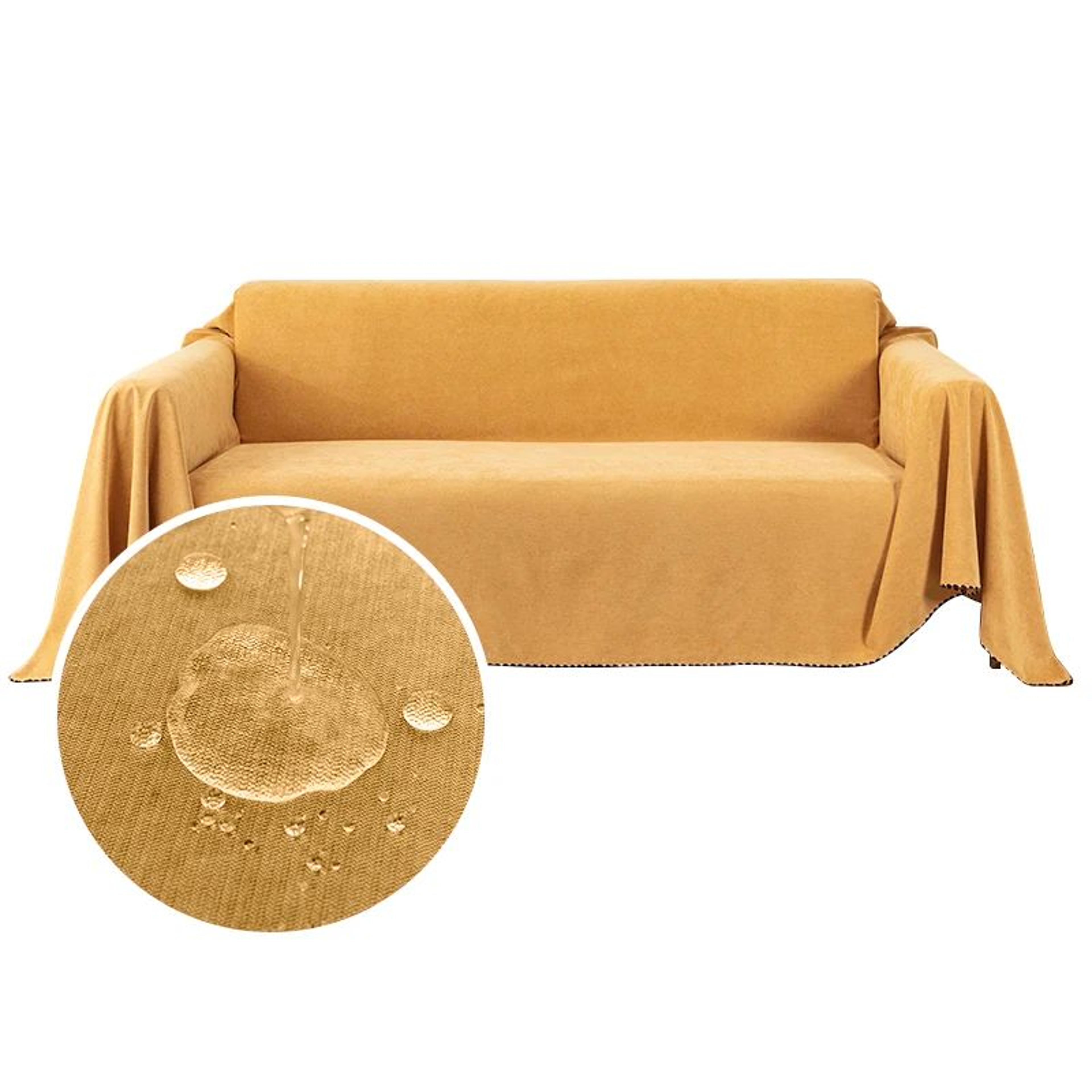 Waterproof Chenille Sofa Cover NonSlip Furniture Protector For Pets And Kids 6