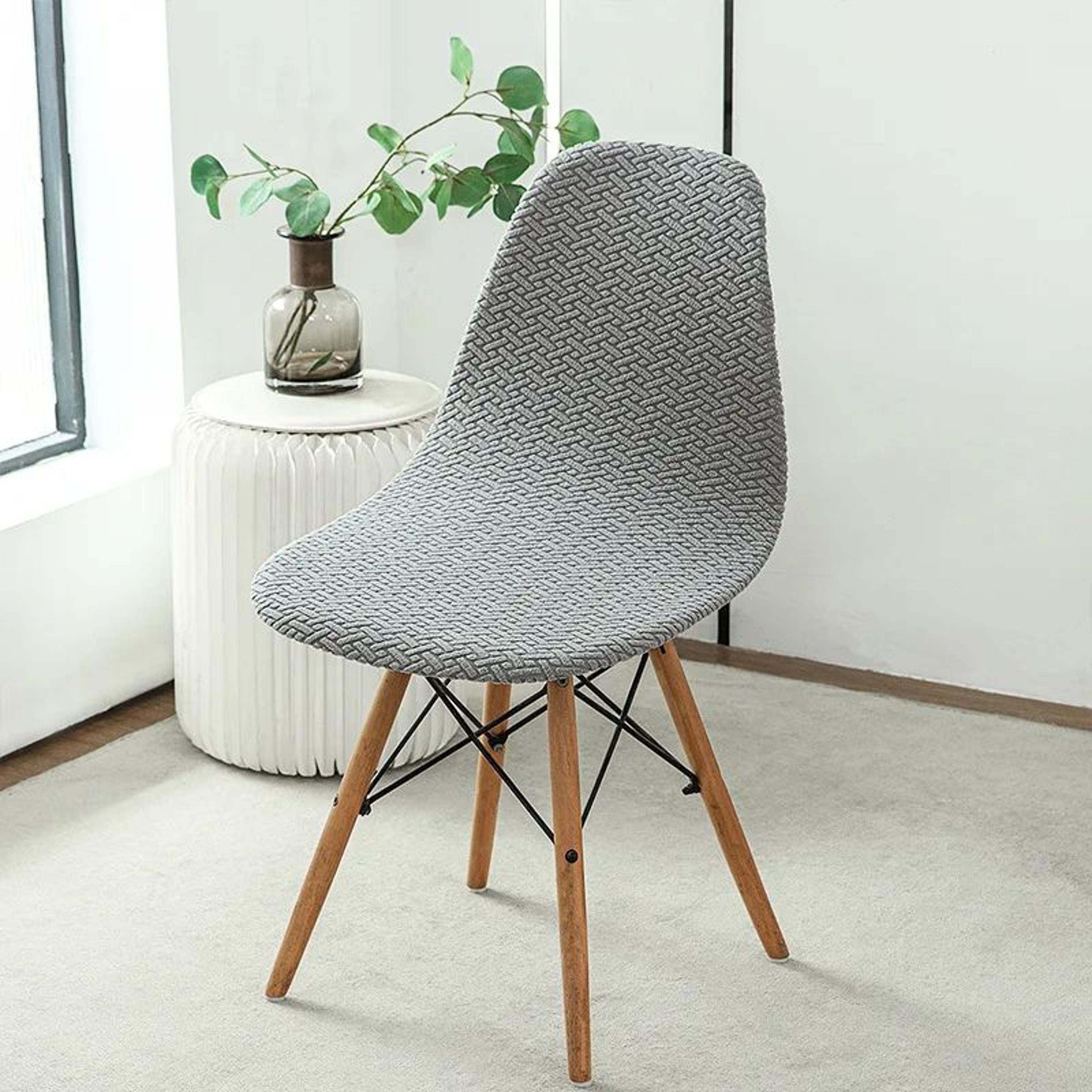 Polar Fleece Jacquard Stretch Dining Chair Cover 8