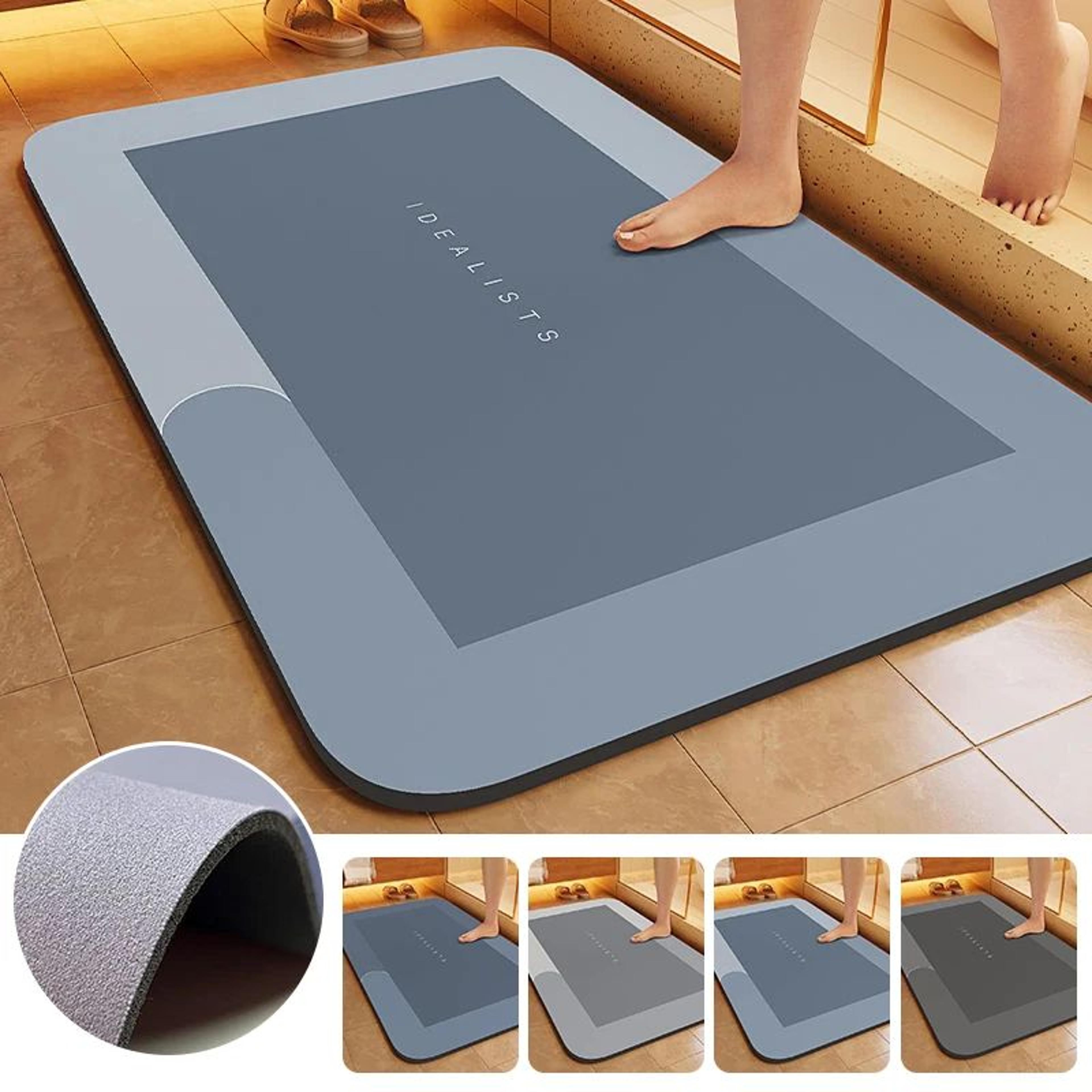 soft diatomaceous earth bath mat fast drying non slip absorbent floor mat
