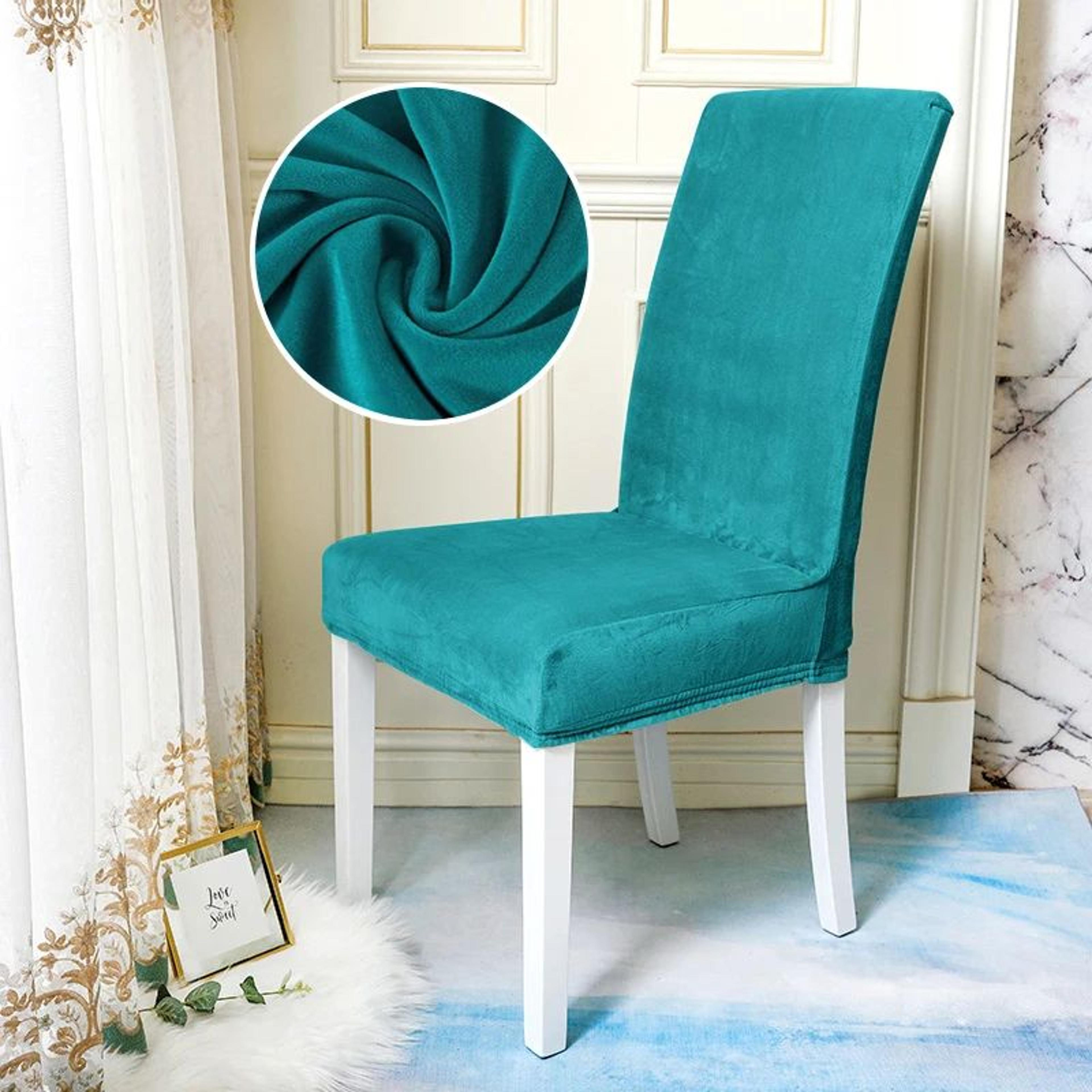 Velvet Stretch Dining Chair Cover Soft Parsons Chair Slipcover Protector 15
