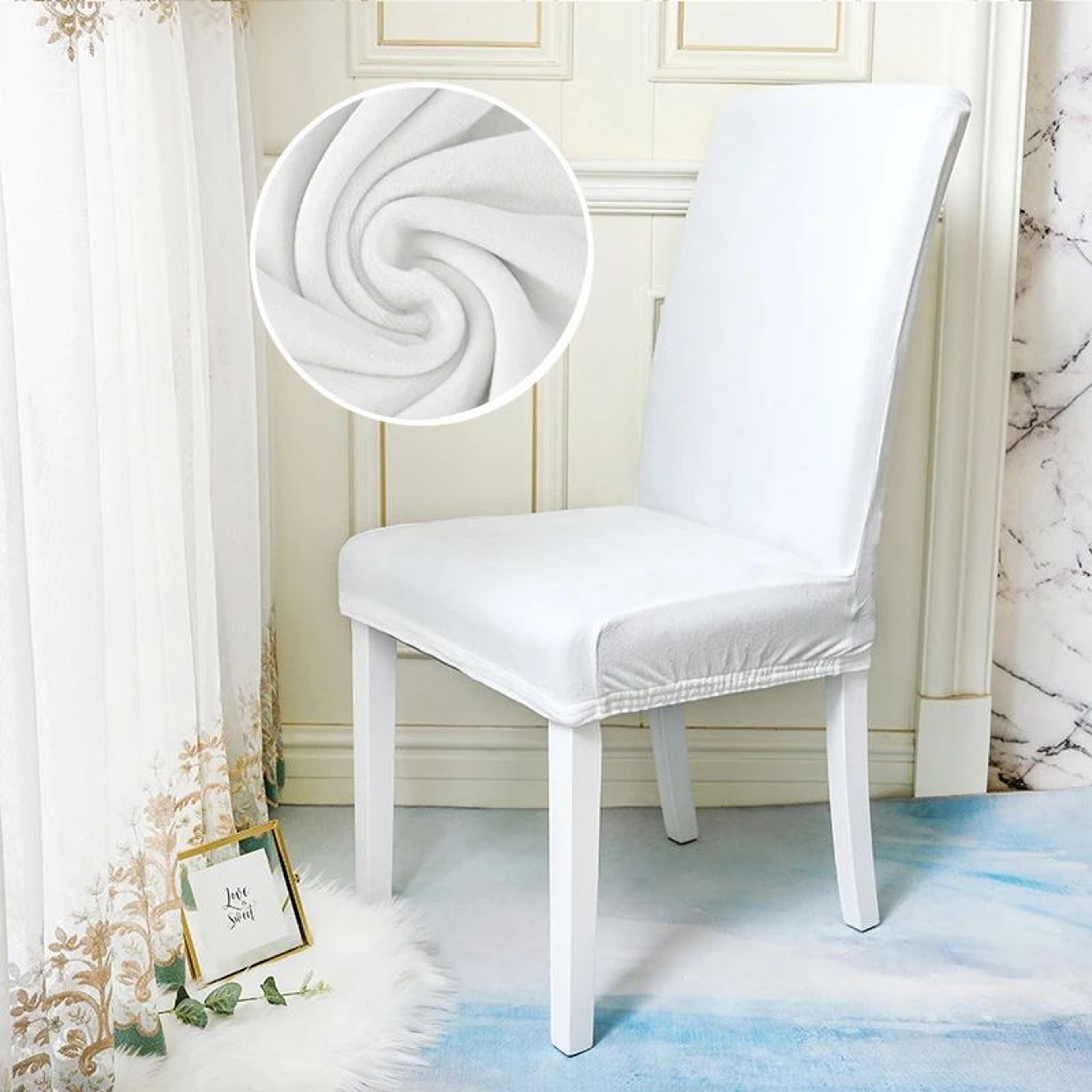 Velvet Stretch Dining Chair Cover Soft Parsons Chair Slipcover Protector 18