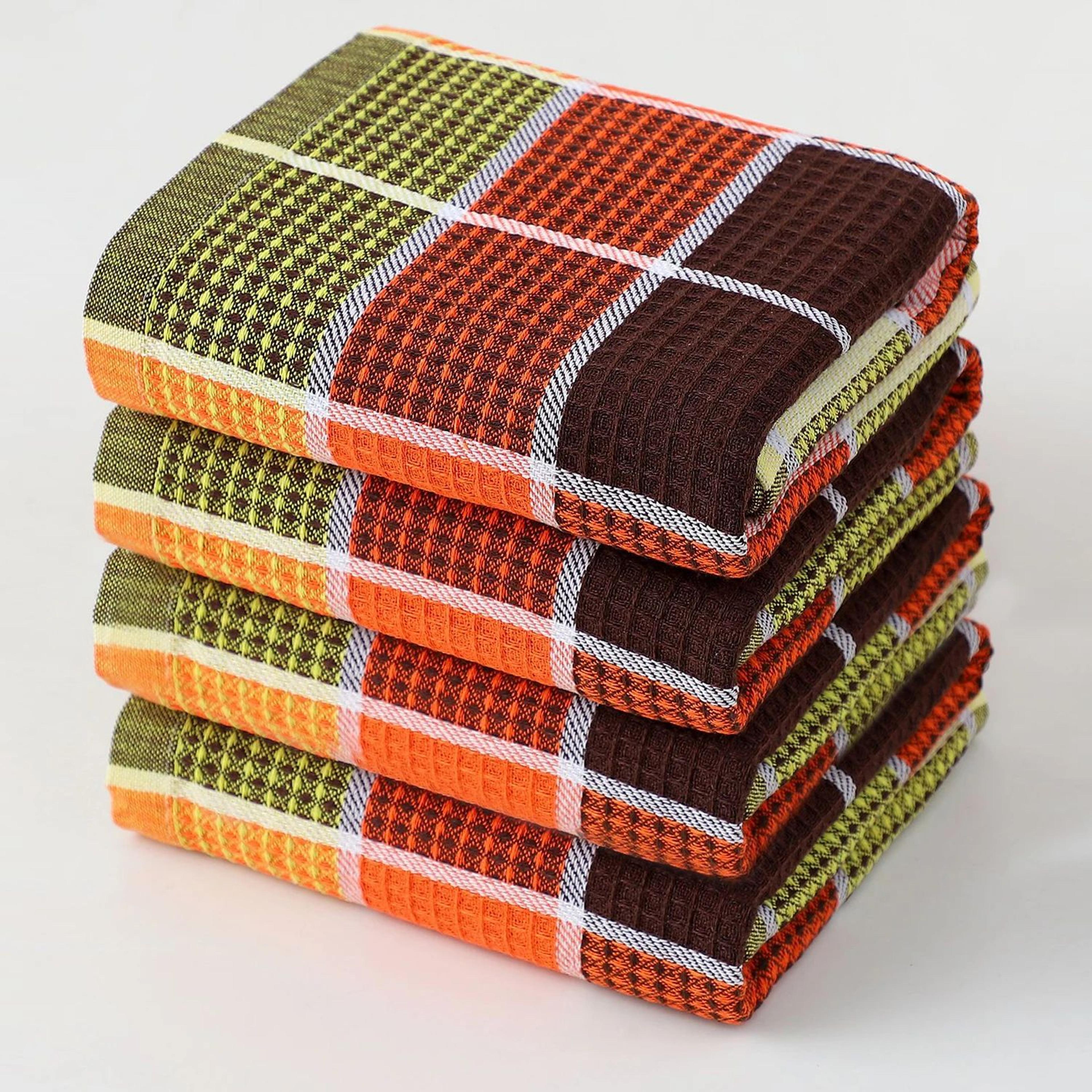 4PCS Waffle Weave Super Absorbent Kitchen Dish Towels 8