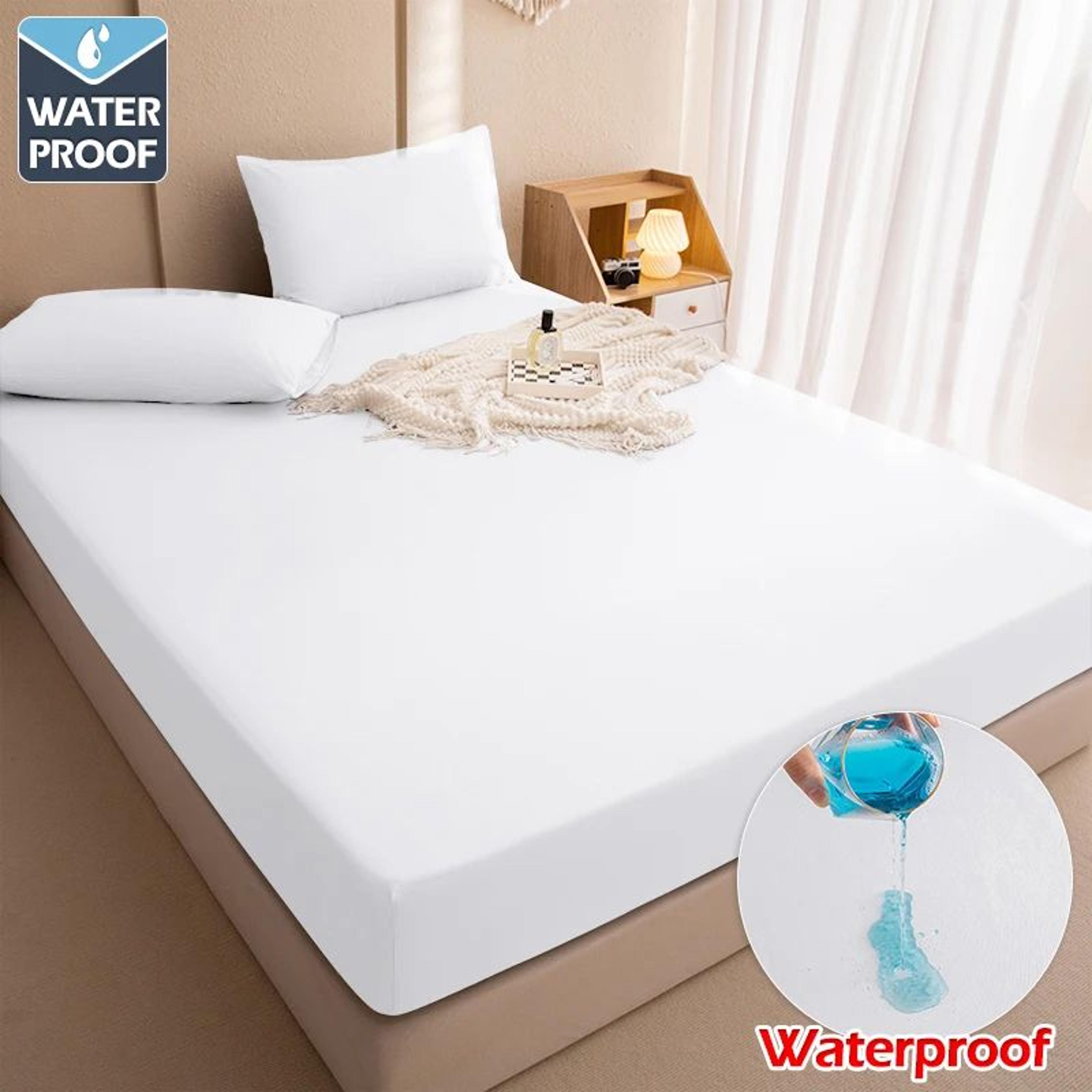 Waterproof Fitted Mattress Protector Soft Breathable Washable Bed Cover 7