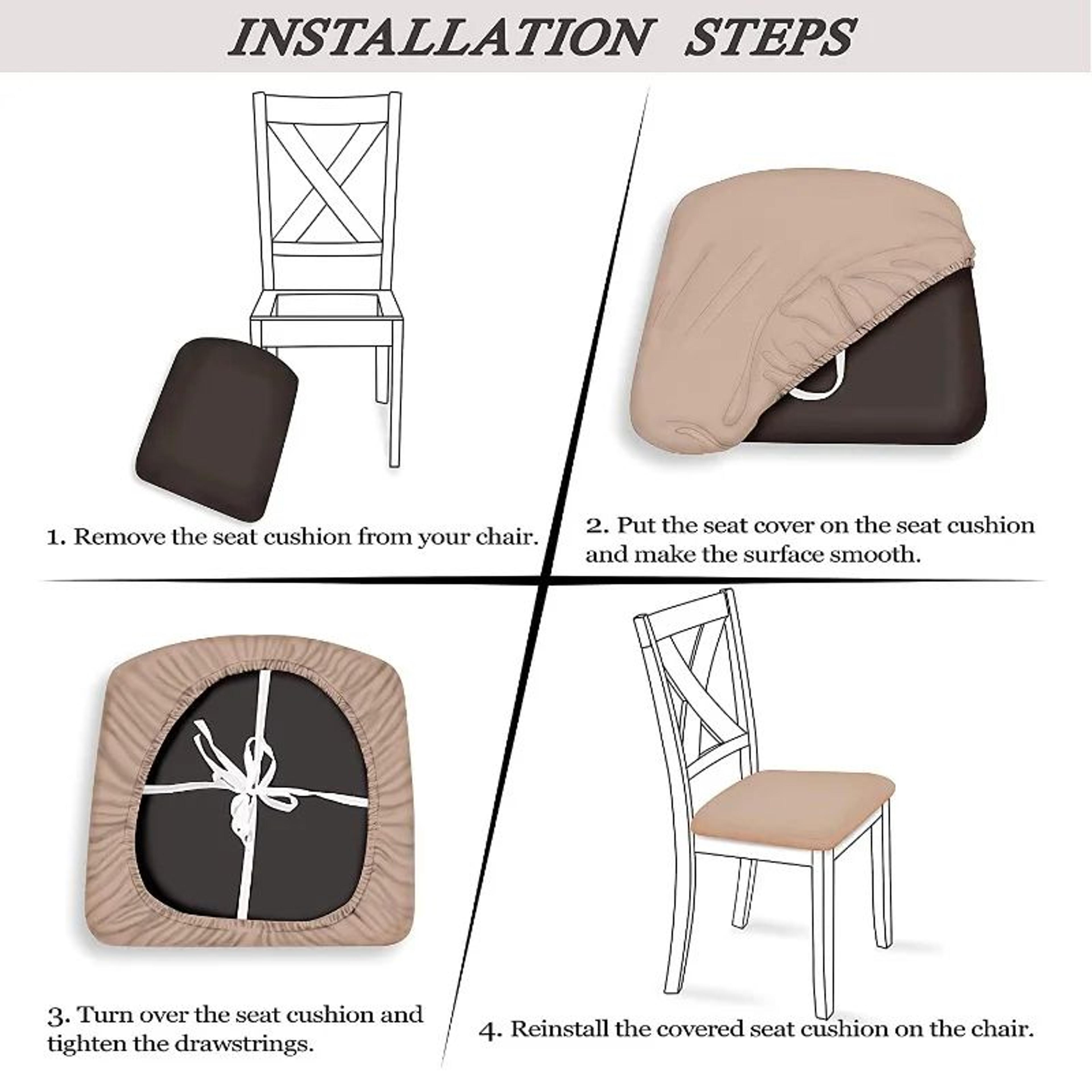 Velvet Stretch Chair Seat Cover NonSlip Elastic Furniture Protector 2