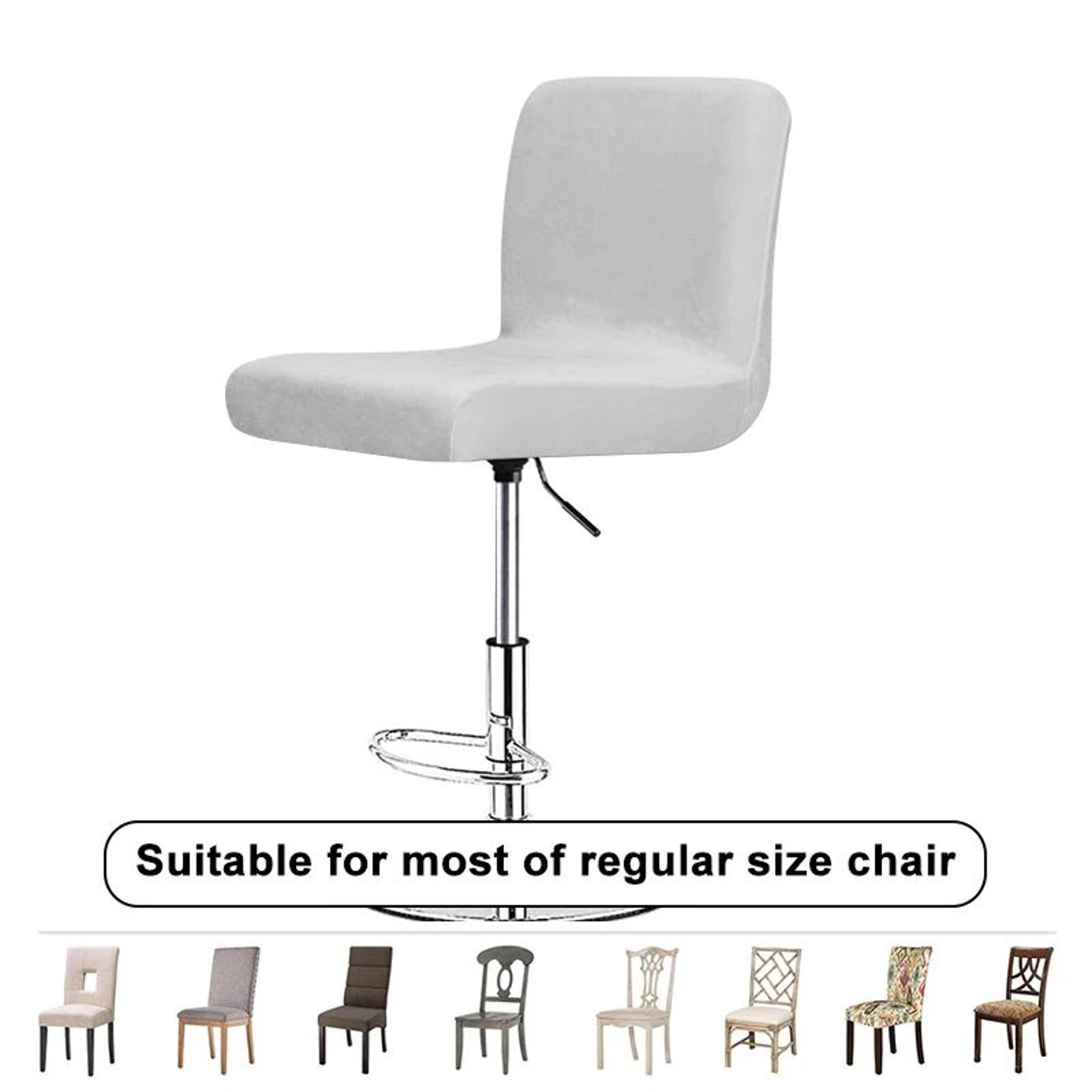 Velvet Stretch Bar Chair Cover Soft Solid Color Protective Slipcover 5