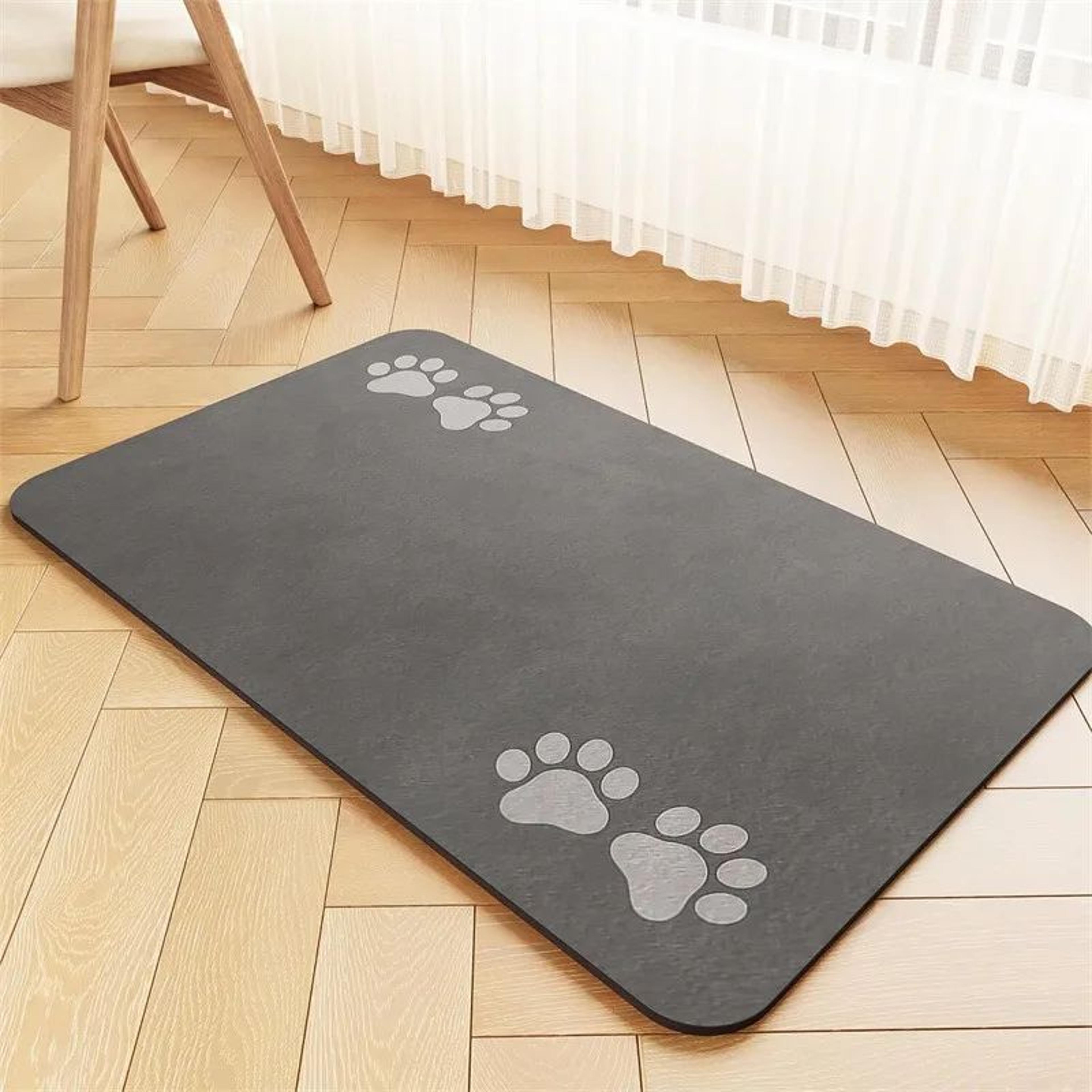 QuickDry Absorbent Pet Feeding Mat With NonSlip Waterproof Backing 6
