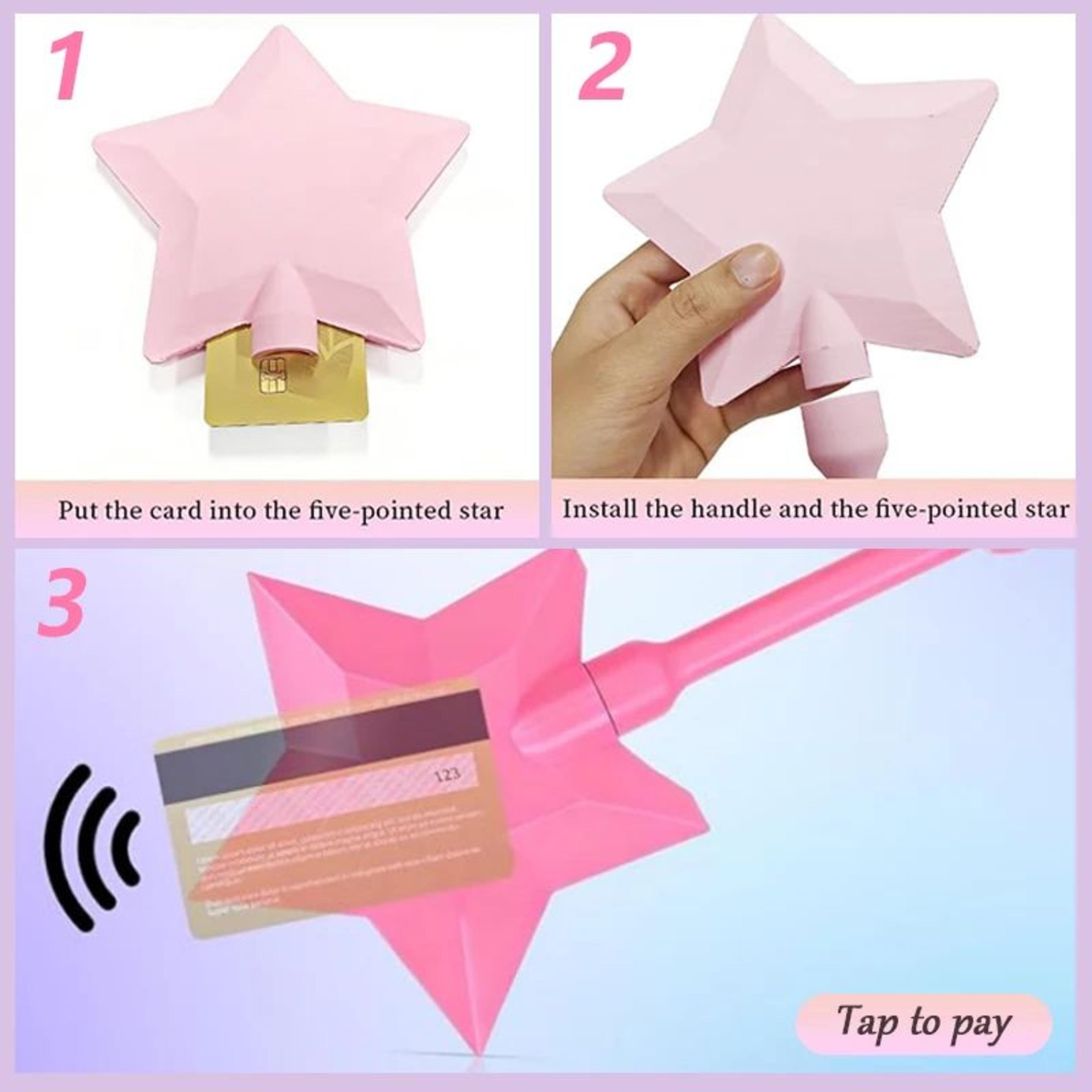 3D Printed Star Tap To Pay Magic Wand Contactless Card Holder 3