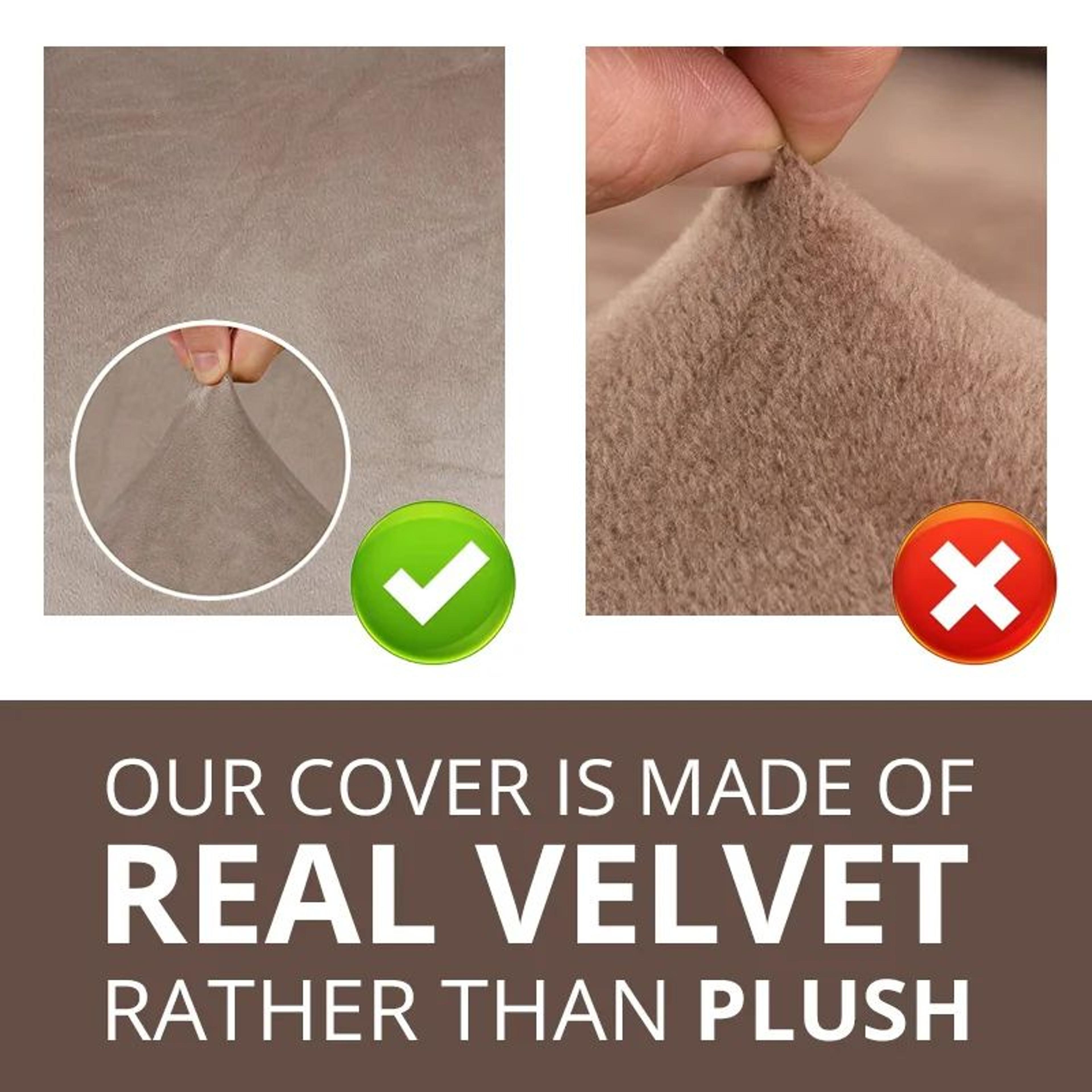 Large Velvet Stretch Dining Chair Cover For High Back Chairs 3