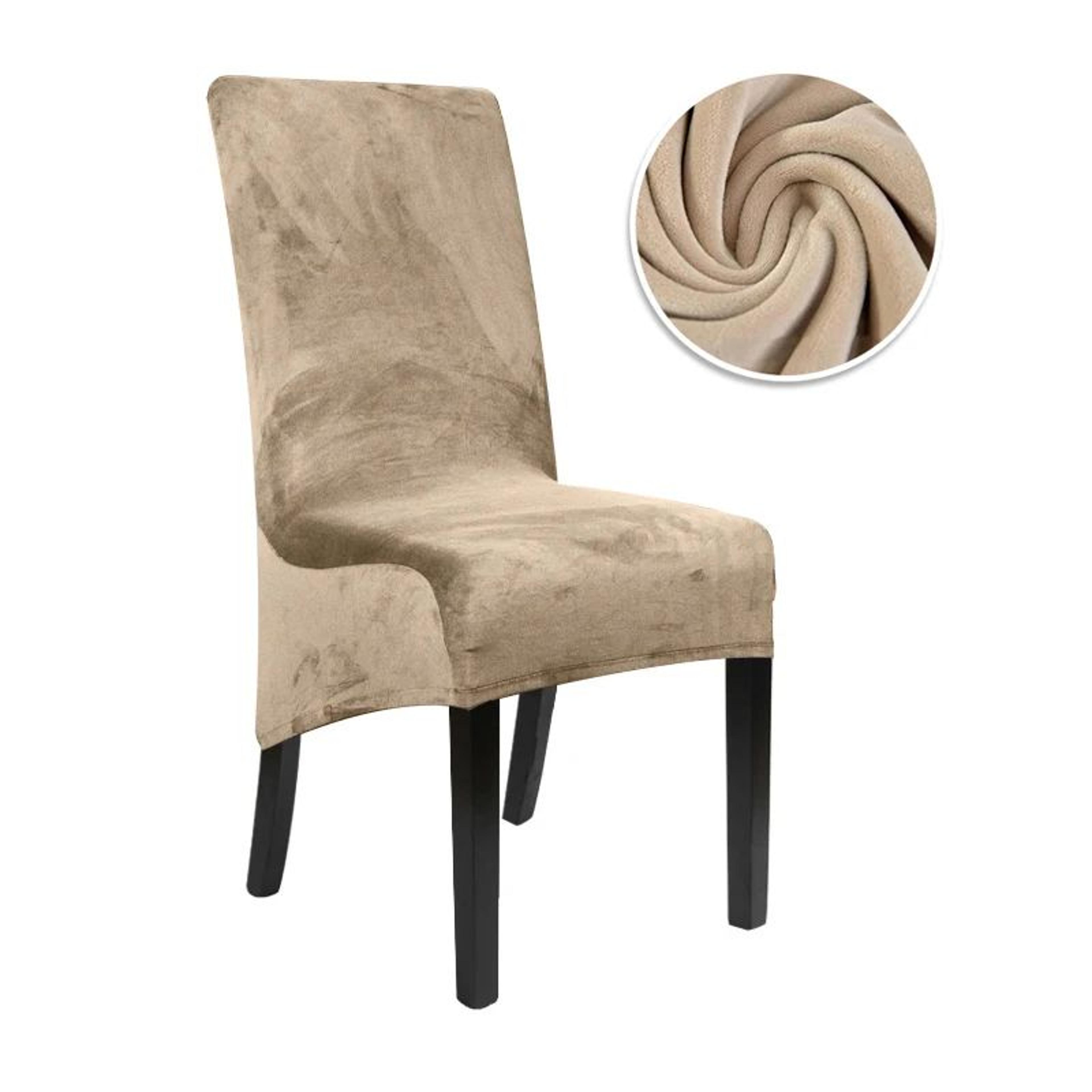 Large Velvet Stretch Dining Chair Cover For High Back Chairs 6