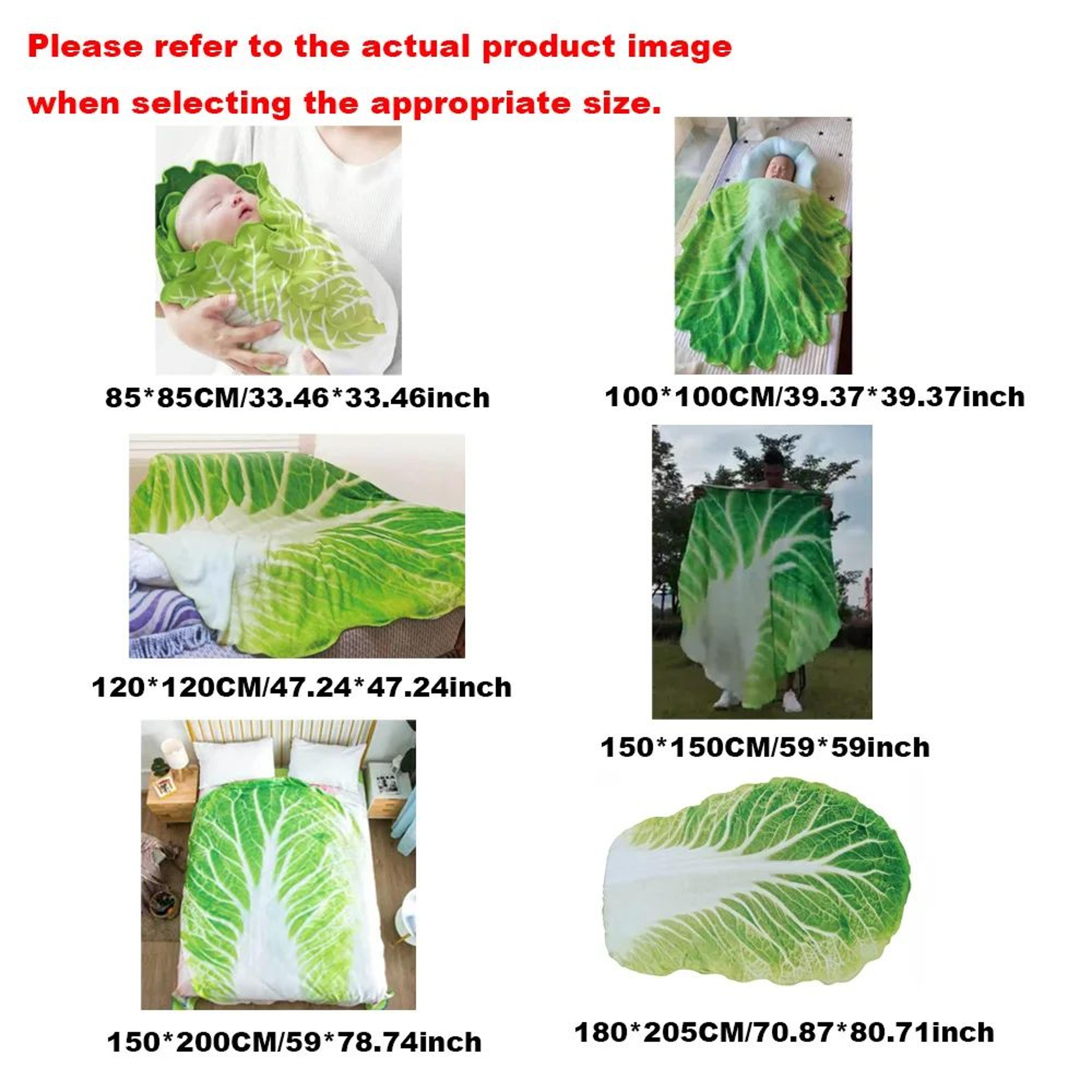 DoubleSided Cabbage Flannel Throw Blanket Soft Cozy Sofa And Bed Blanket 5