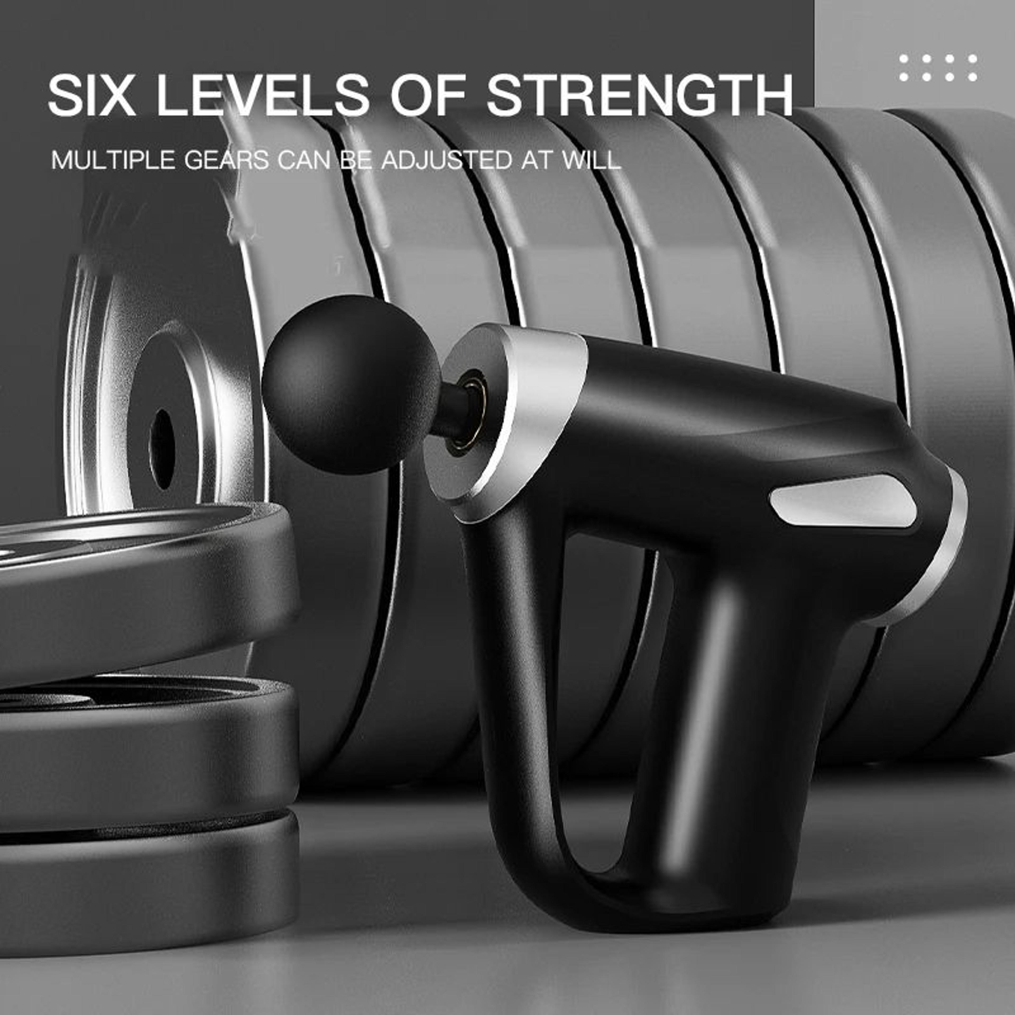 KH810 Mini Massage Gun With 4 Heads And 6 Speed Levels For Muscle Relaxation 3