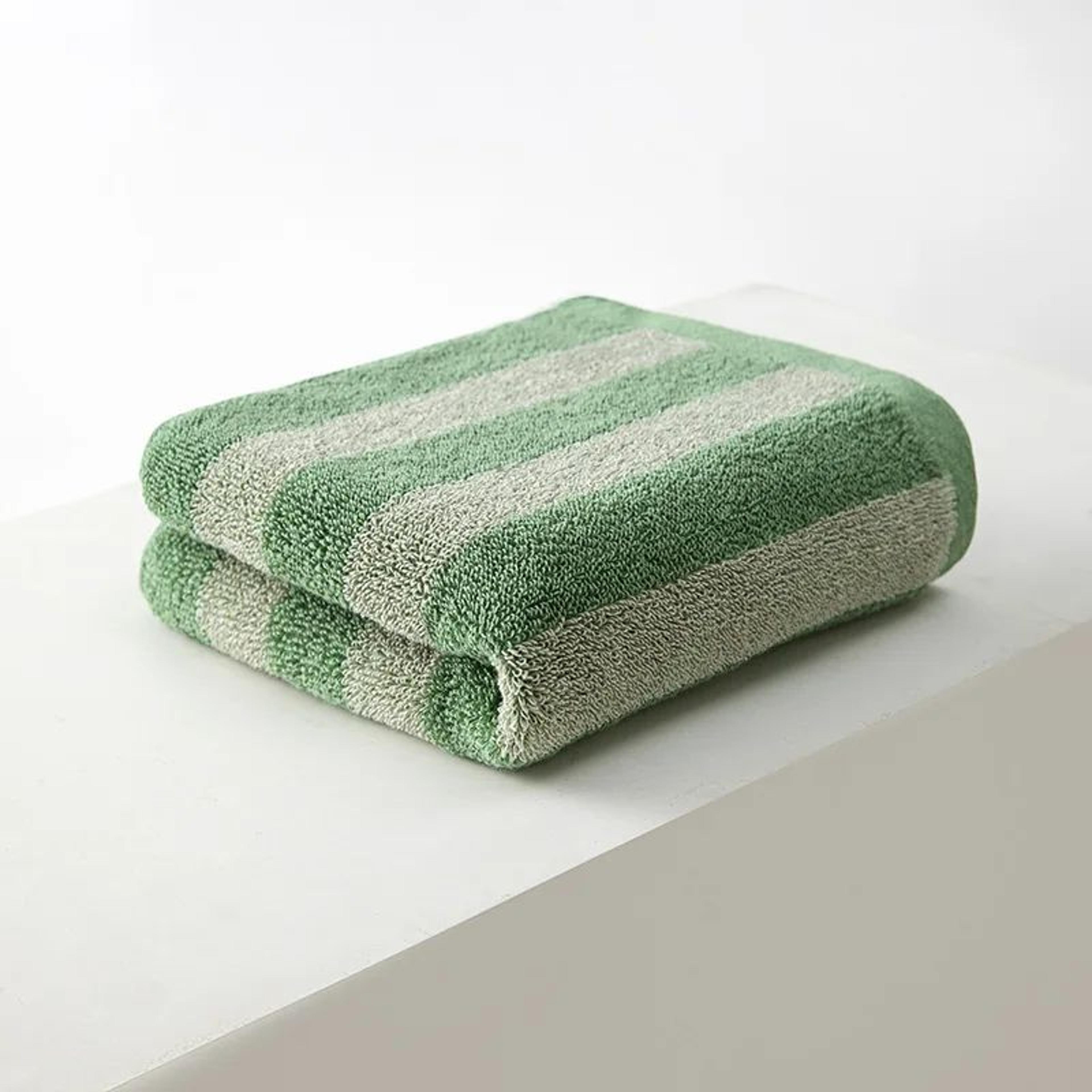 Plaid Cotton Bath Towel Set Soft Absorbent Lightweight Bathroom Towels 13