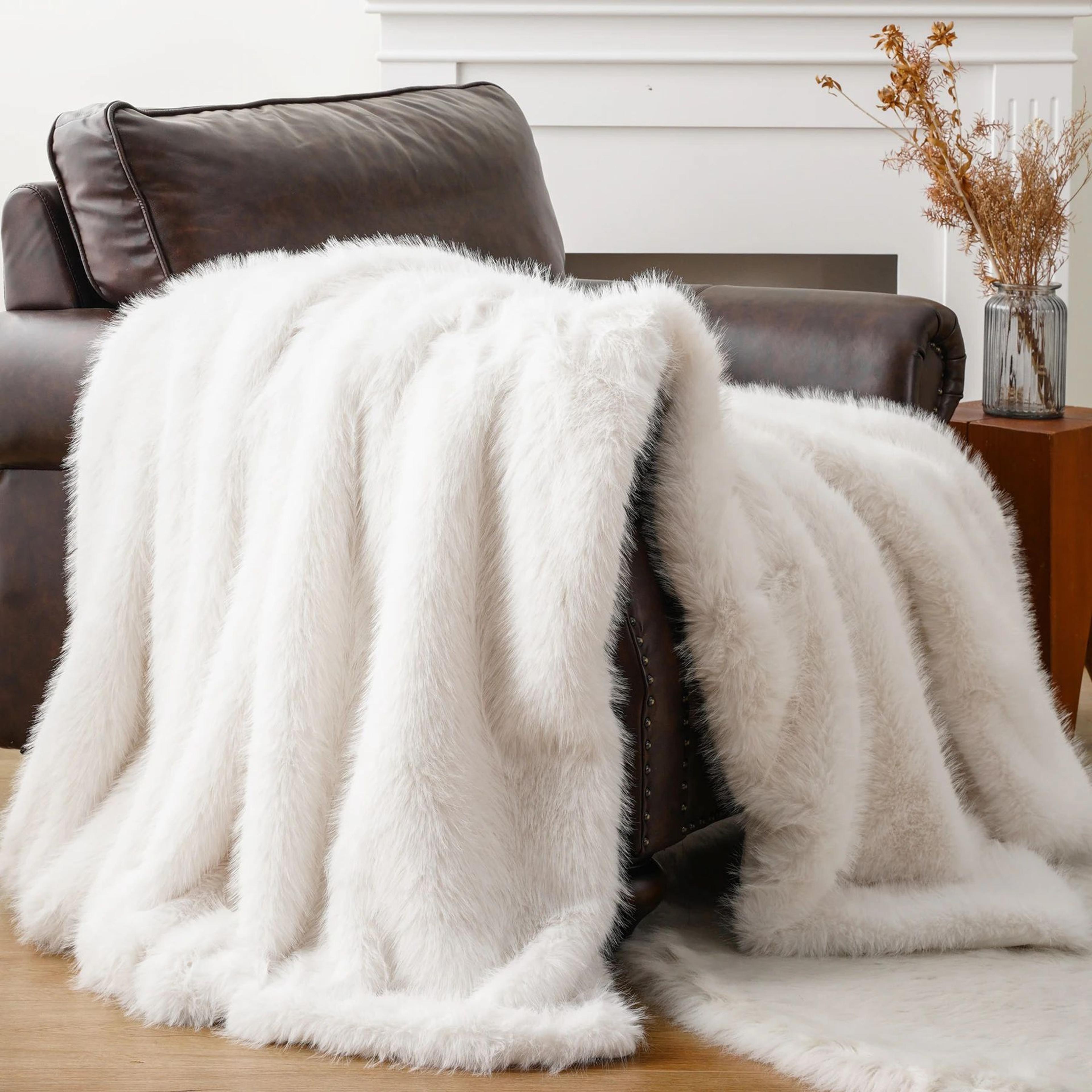 Luxury Mink Faux Fur Throw Blanket Soft Warm Plush Blanket For Bed And Sofa 11