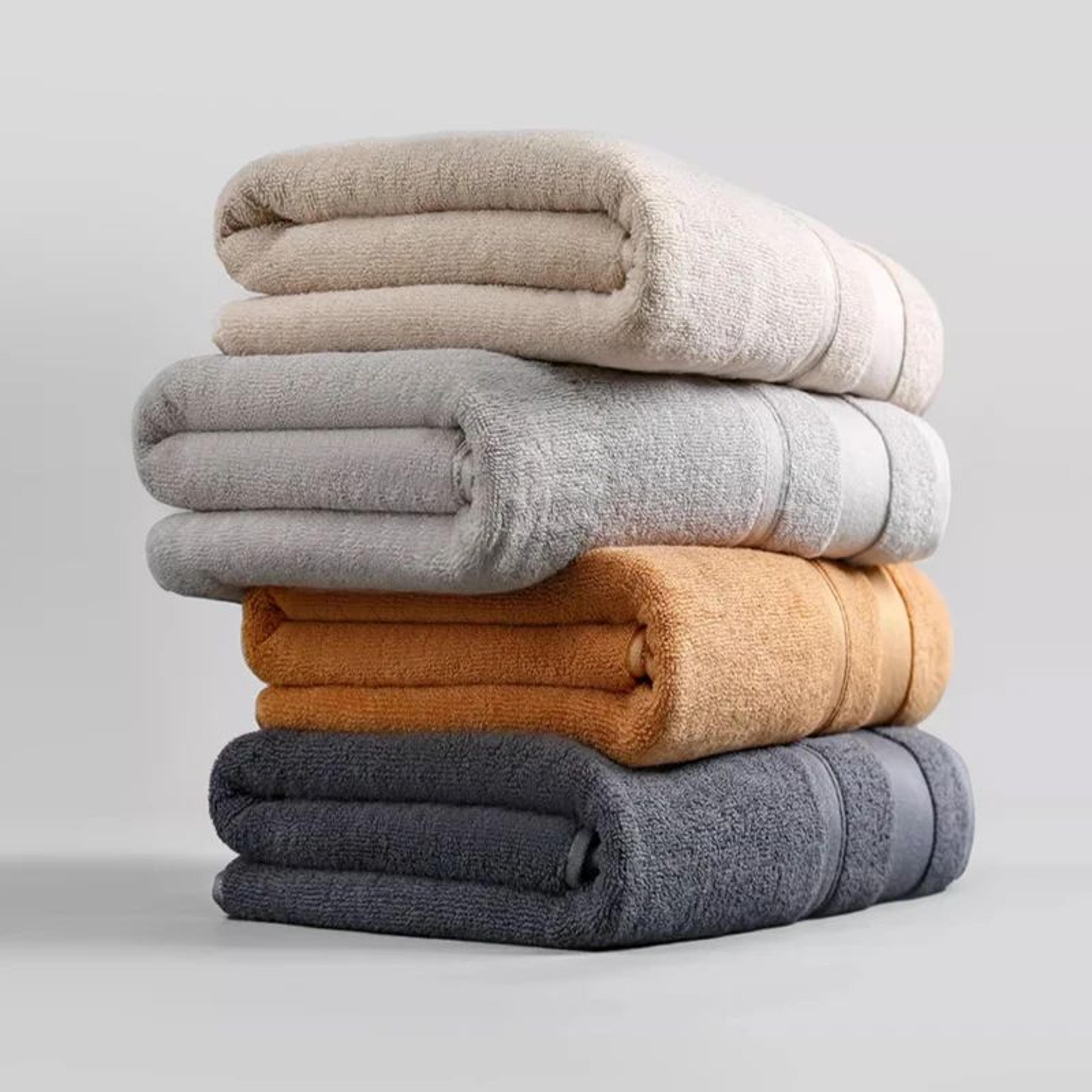 2PCS Soft Absorbent Cotton Bath Towel Set For Bathroom Spa And Beach 5