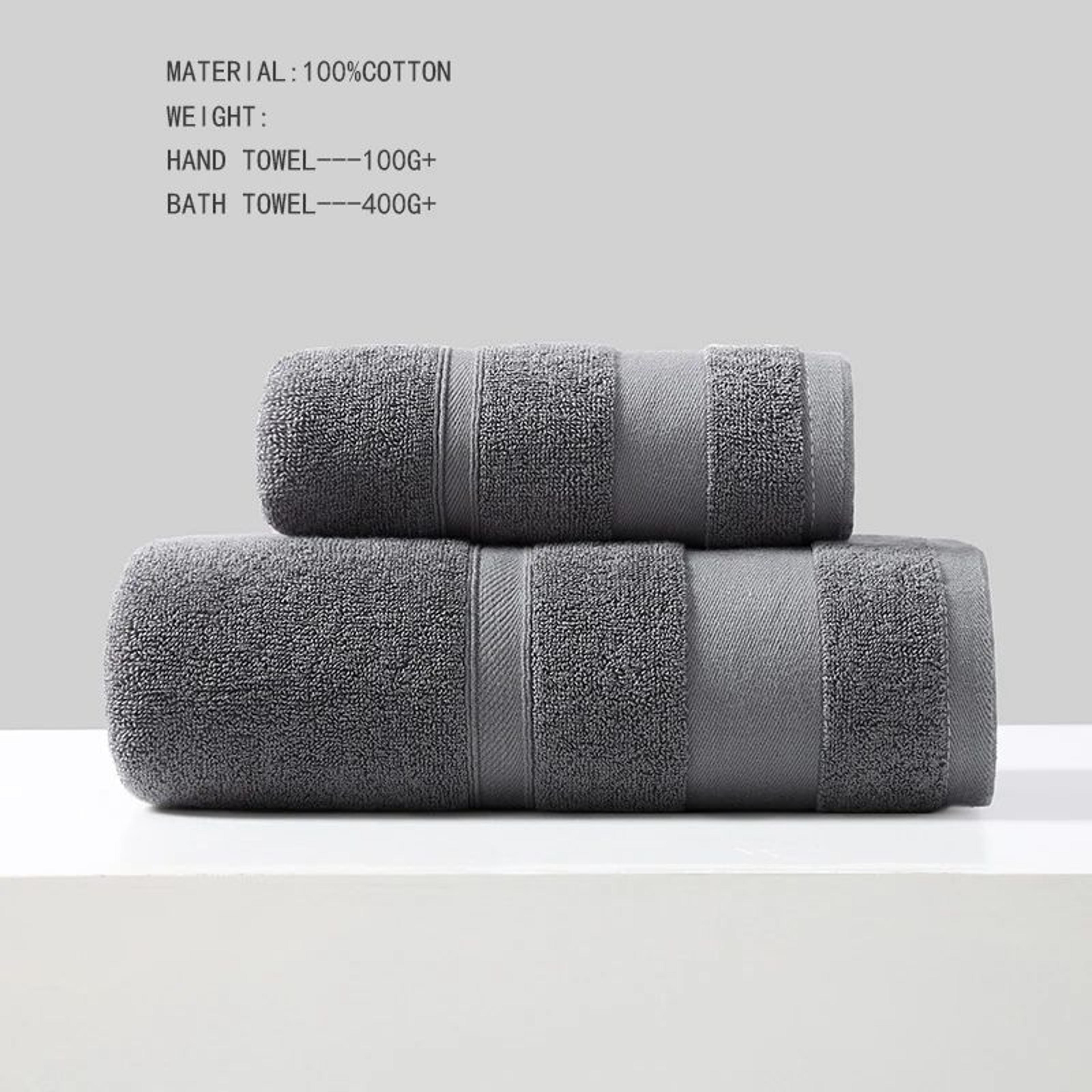2PCS Soft Absorbent Cotton Bath Towel Set For Bathroom Spa And Beach 10