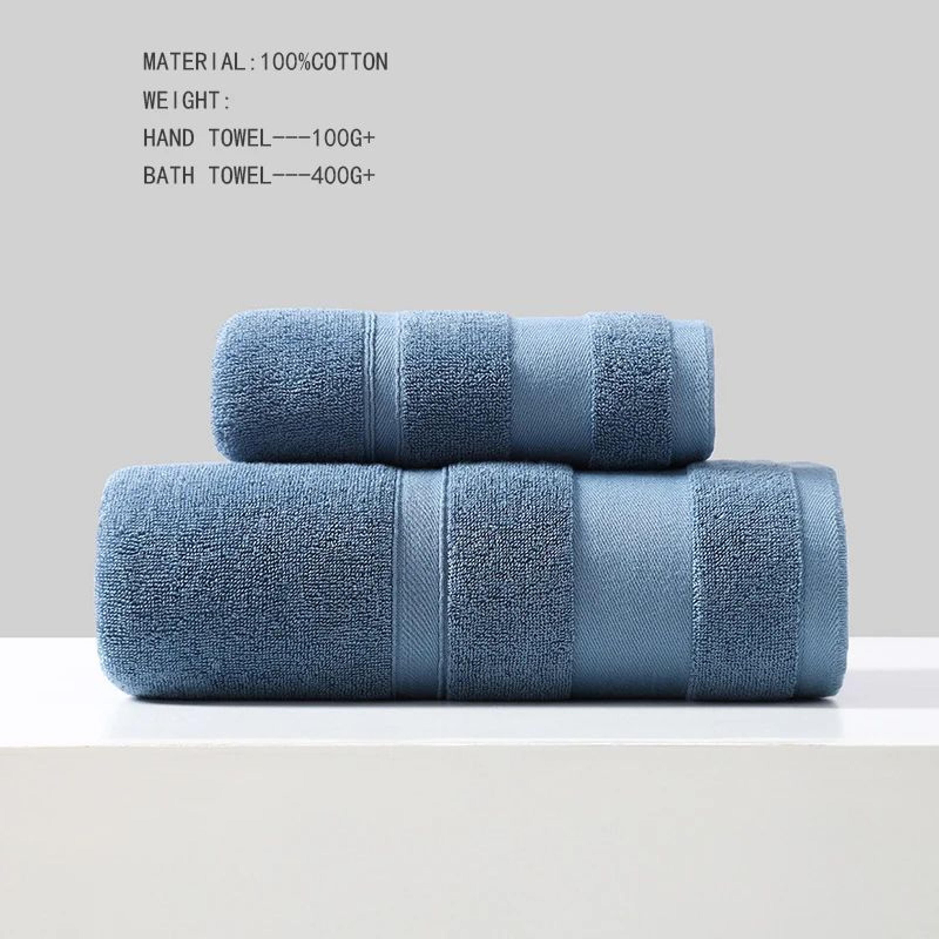 2PCS Soft Absorbent Cotton Bath Towel Set For Bathroom Spa And Beach 8