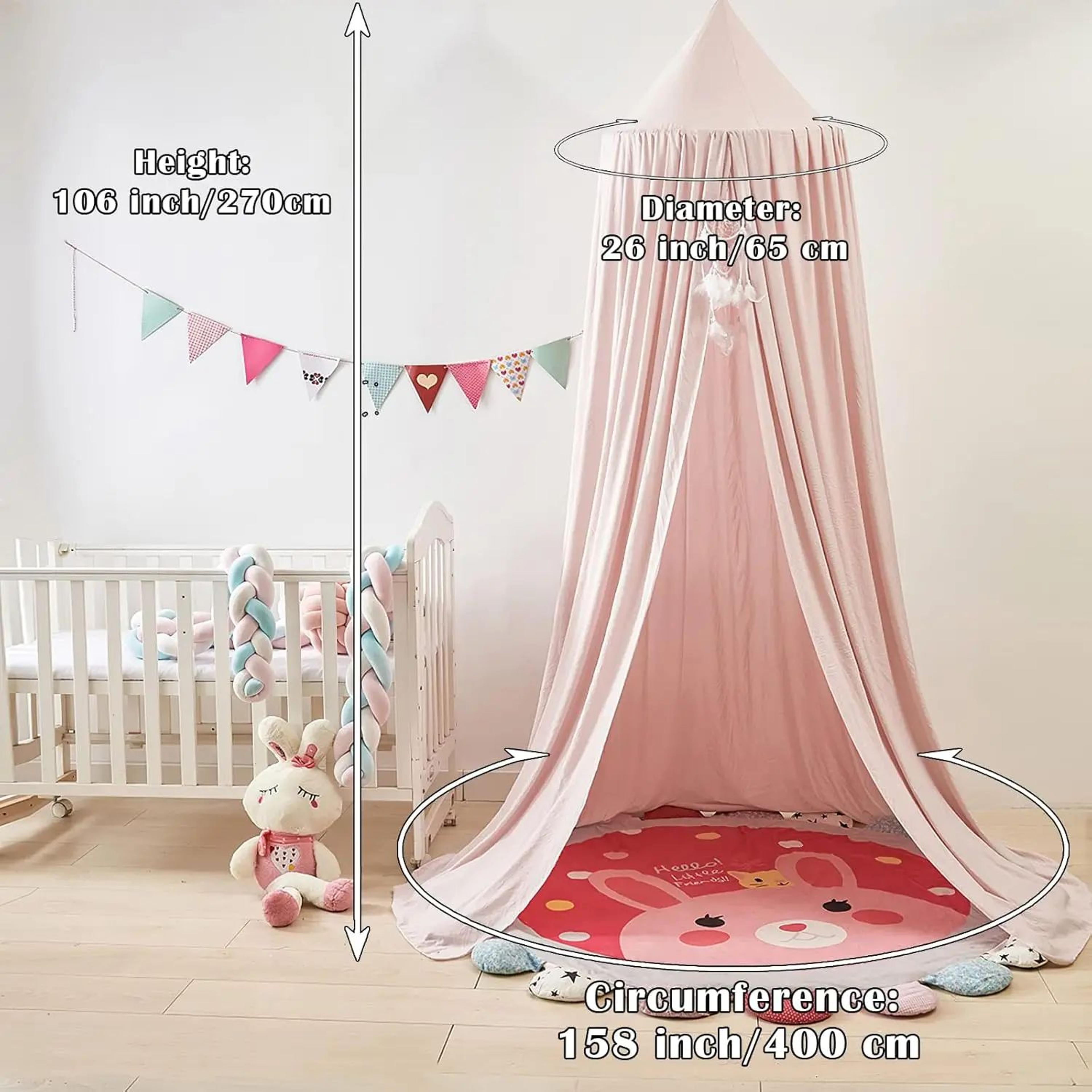 Battilo Kids Bed Canopy Mosquito Net 256 X 1063 Inch Round Hanging Play Tent 4