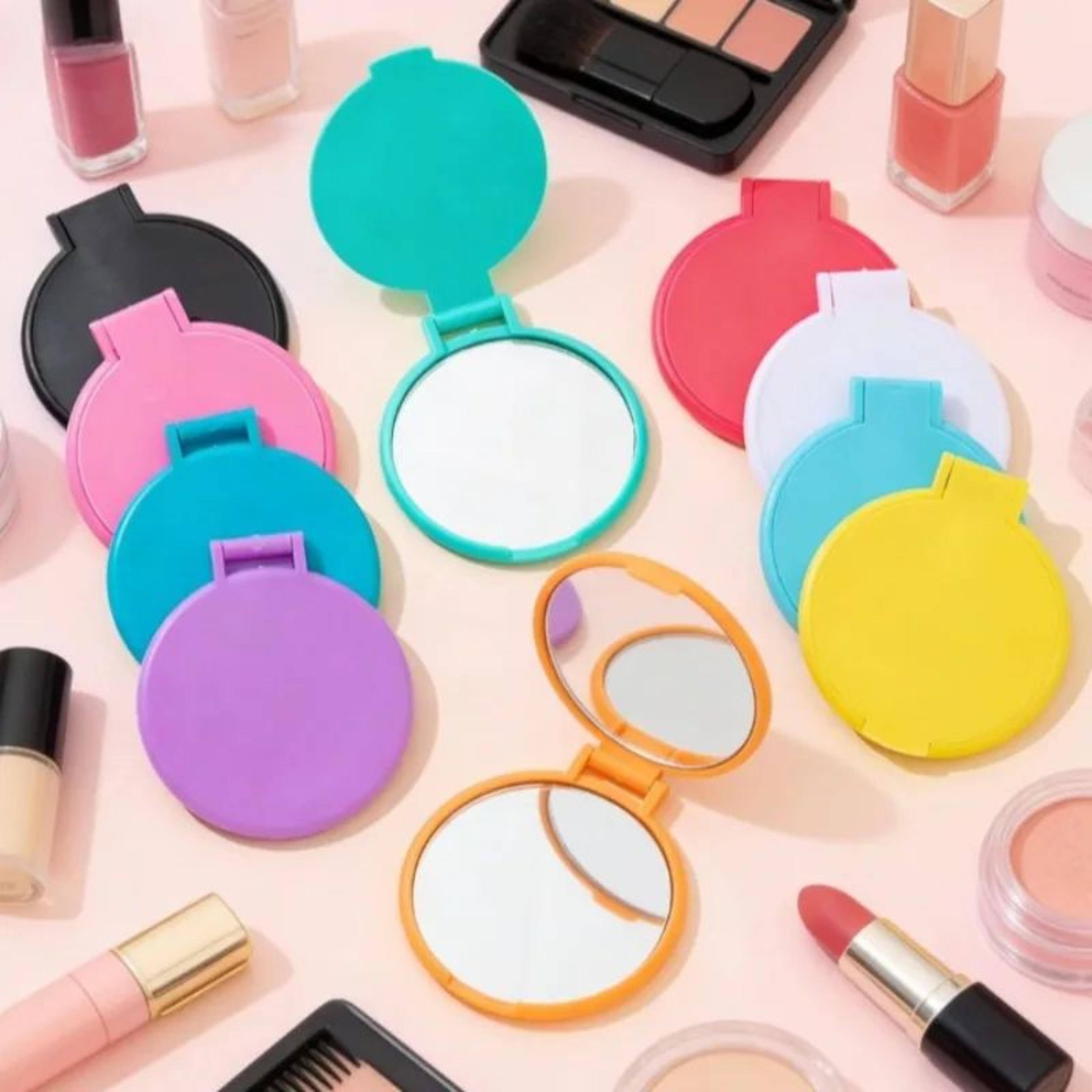 25PCS Mini Foldable Makeup Mirror Set Portable Travel Pocket Mirrors 3