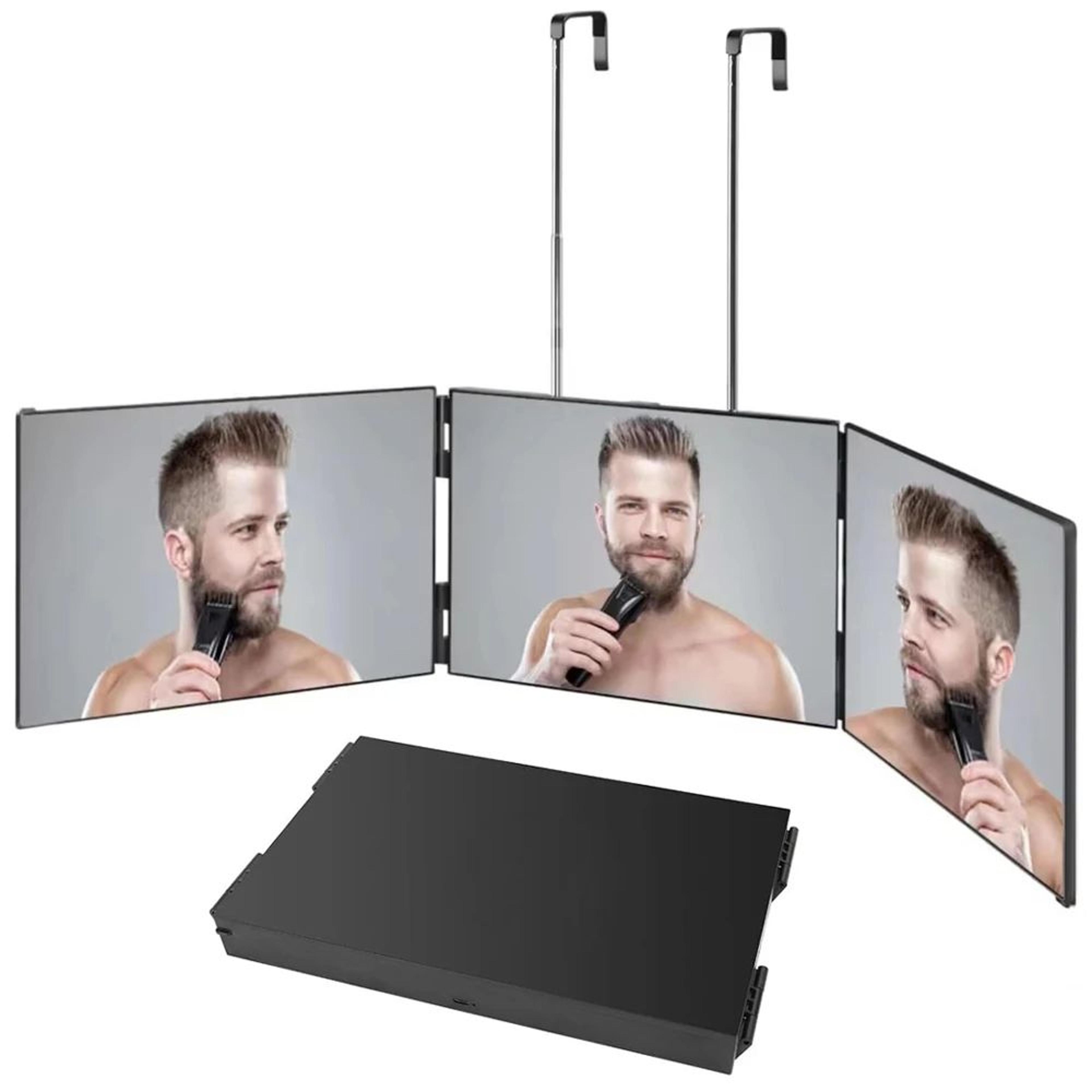 360 Trifold Self Haircut Mirror With Adjustable Telescoping Hooks 6