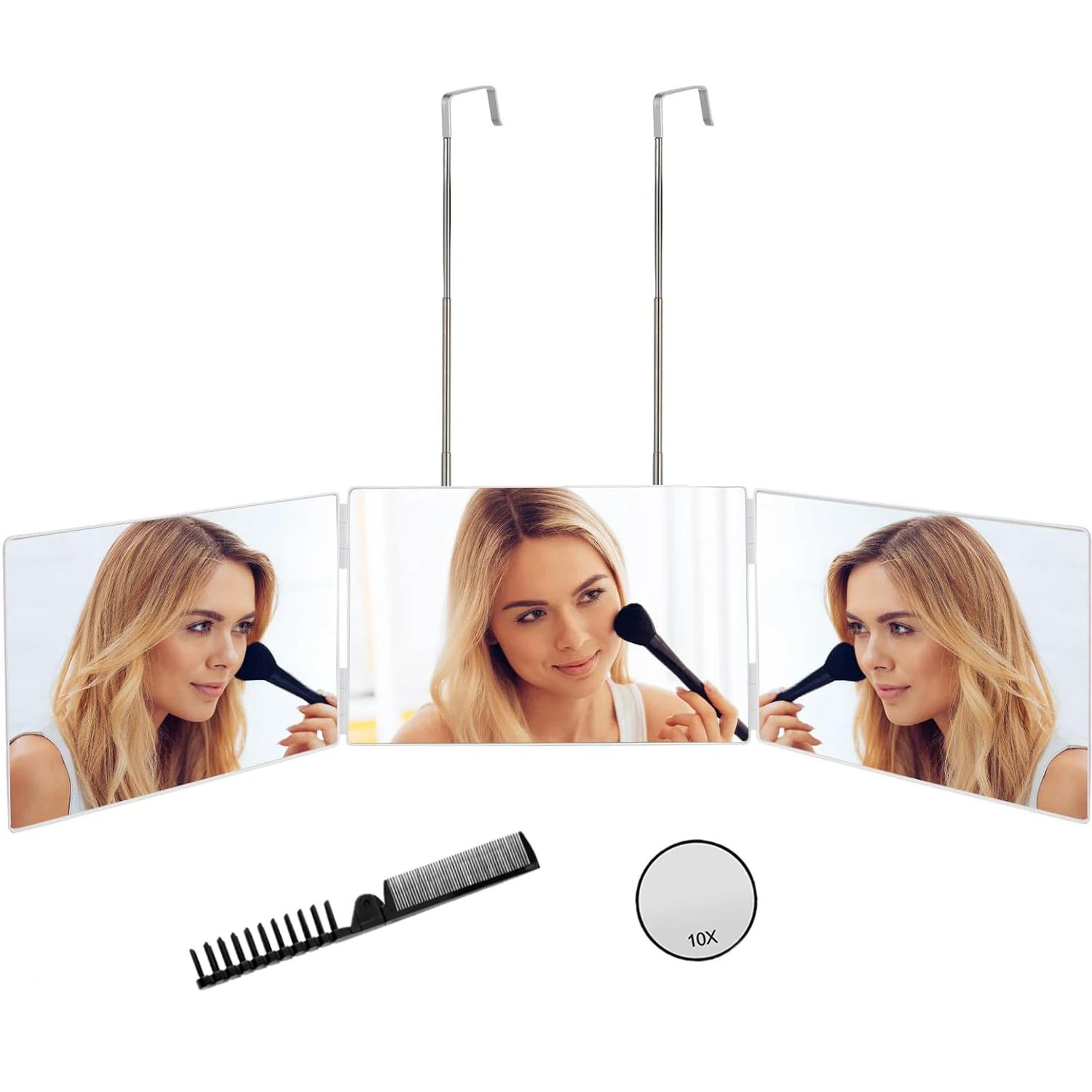 360 Trifold Self Haircut Mirror With Adjustable Telescoping Hooks 7