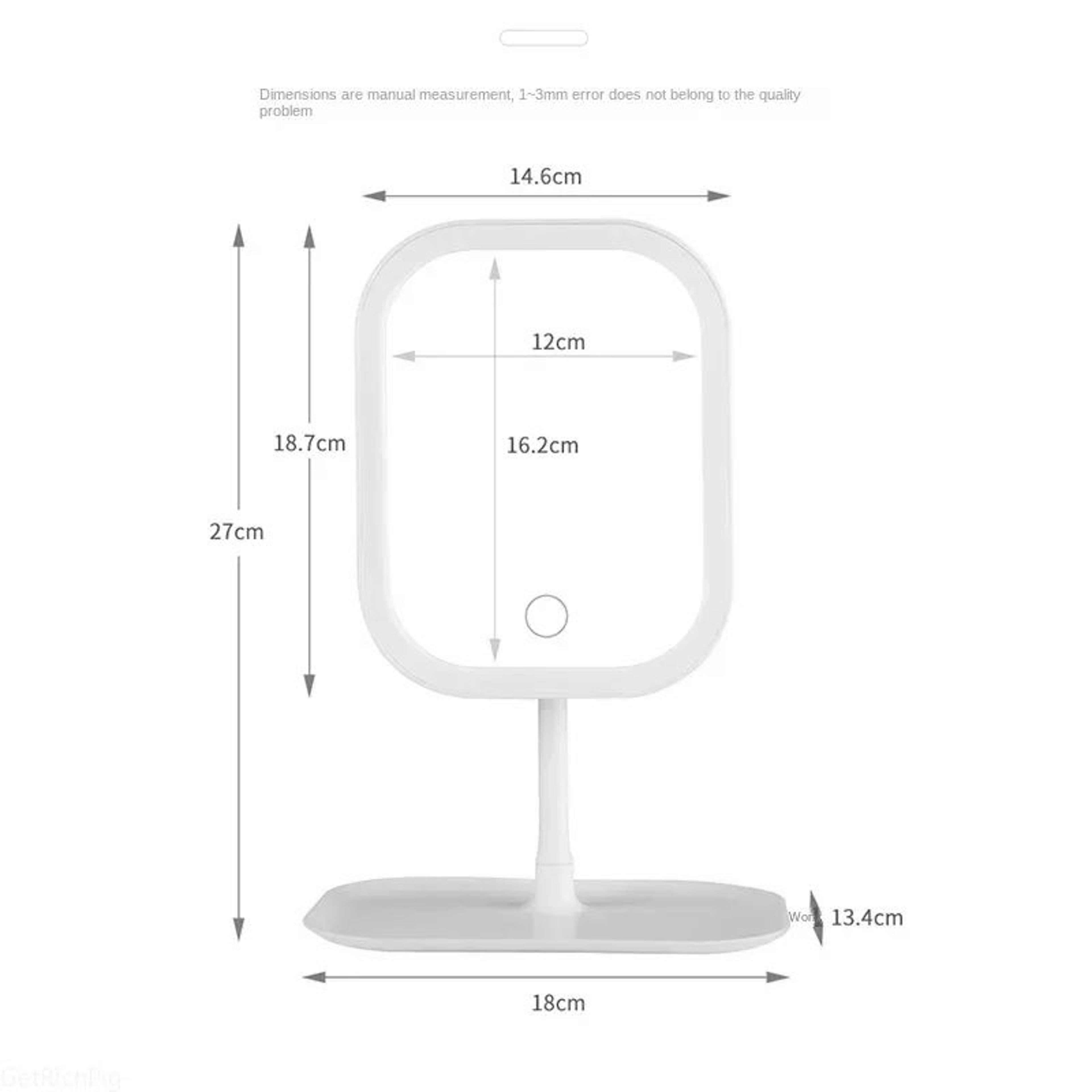 Touch Control LED Makeup Mirror With 3 Dimmable Light Modes 5