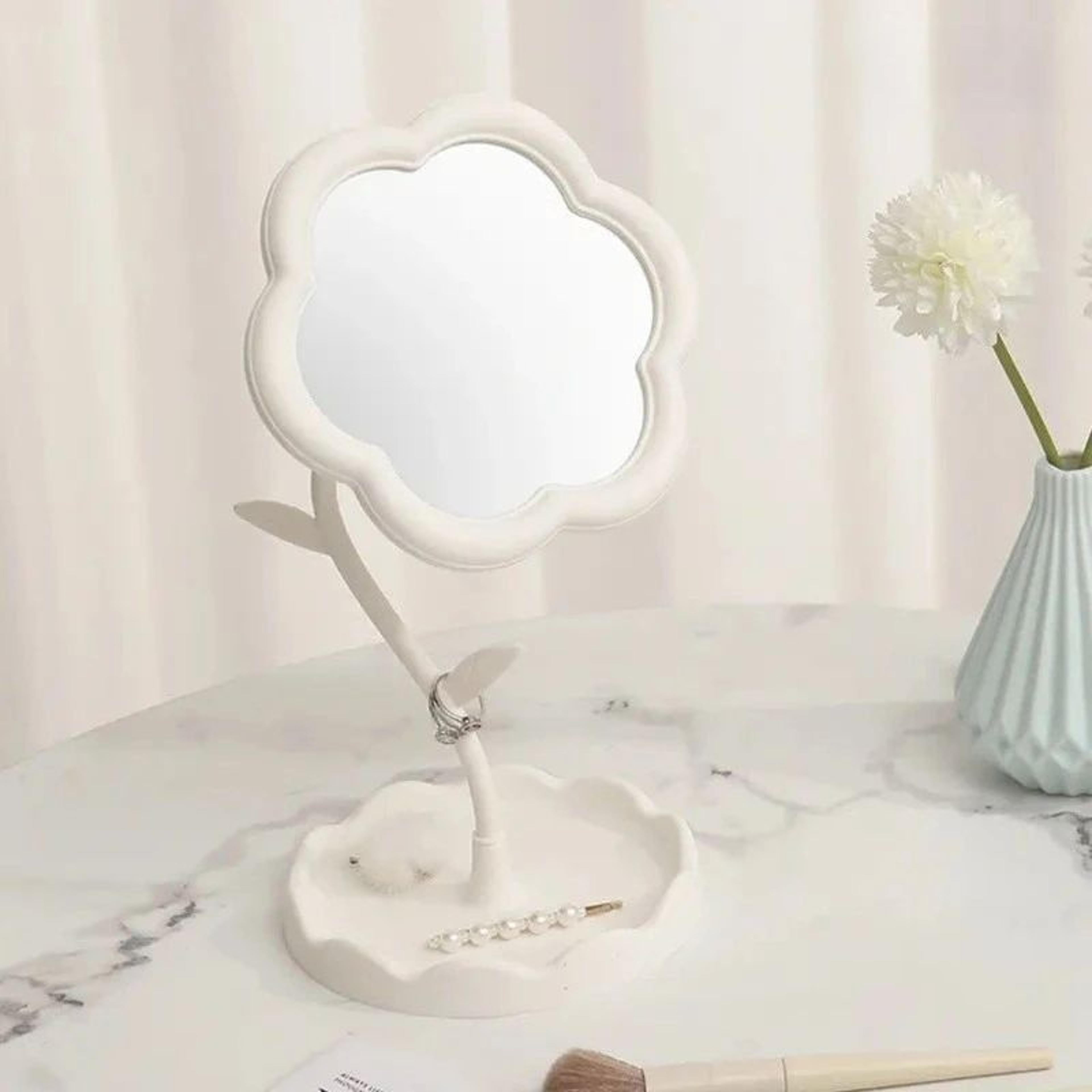 Sunflower Vanity Mirror With Storage Tray 360 Degree Rotating Desktop Mirror 6