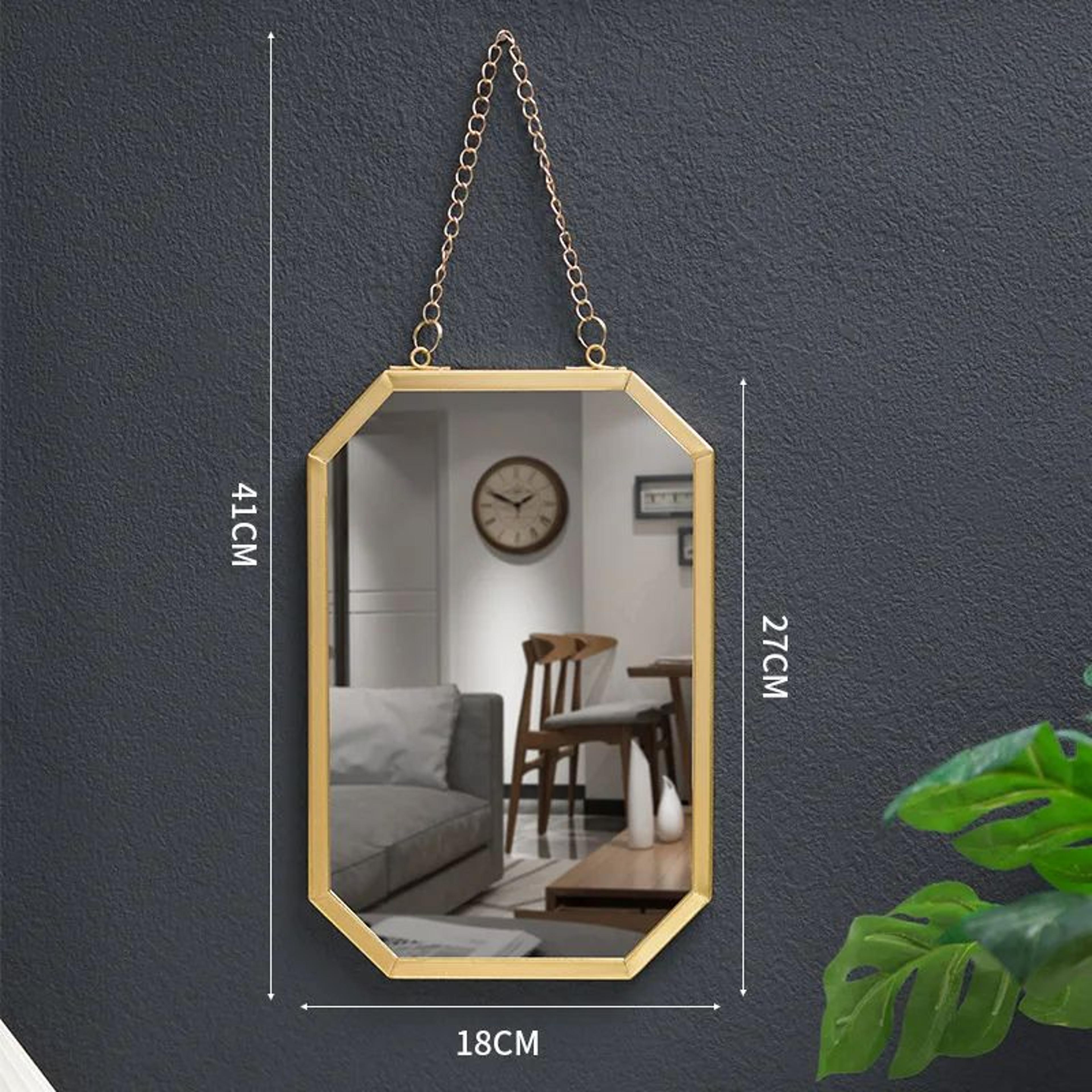 Nordic Iron Art Rectangular Wall Mirror For Bathroom And Vanity 5