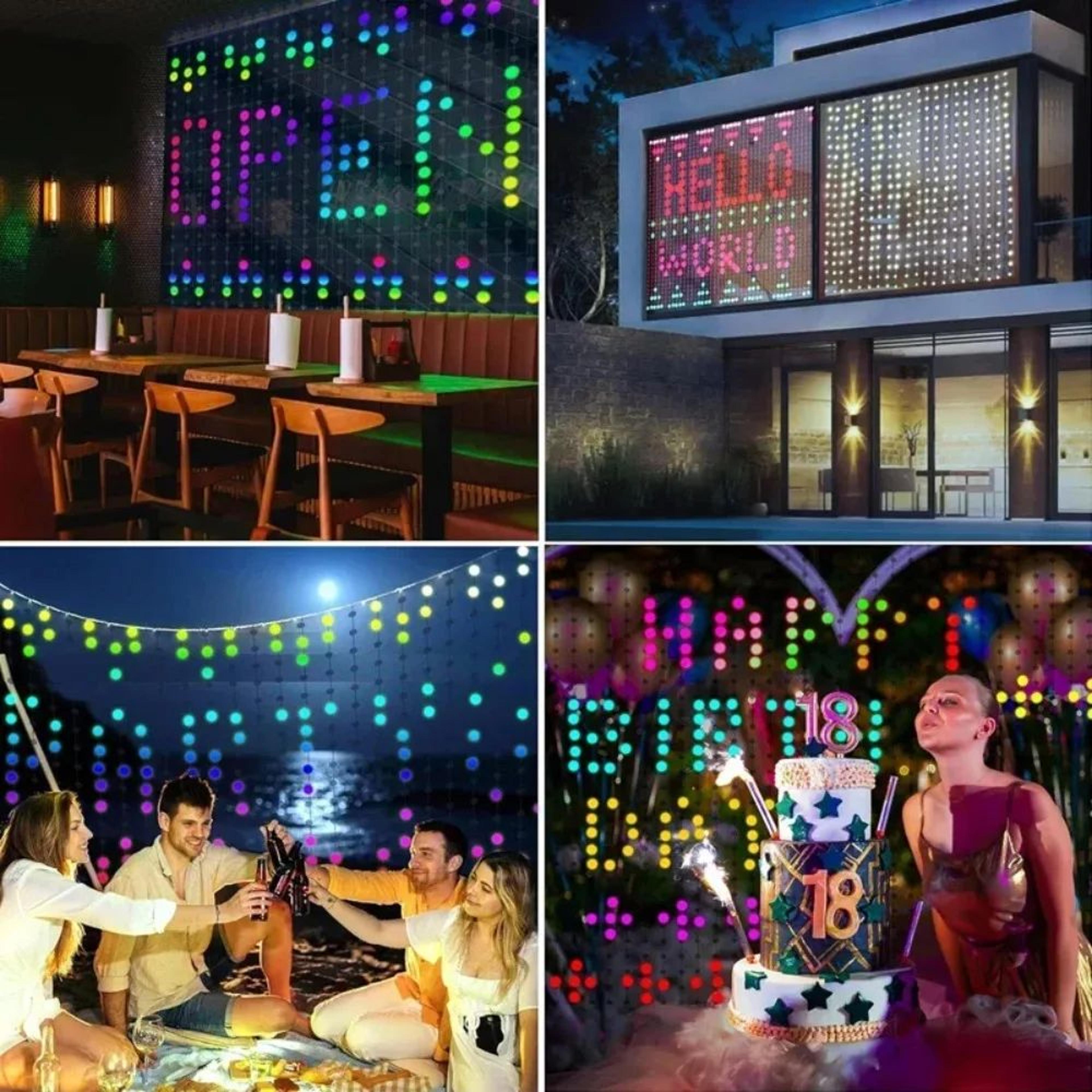 Smart RGB LED Christmas Curtain Lights With App Control Music Sync And DIY Patterns 5