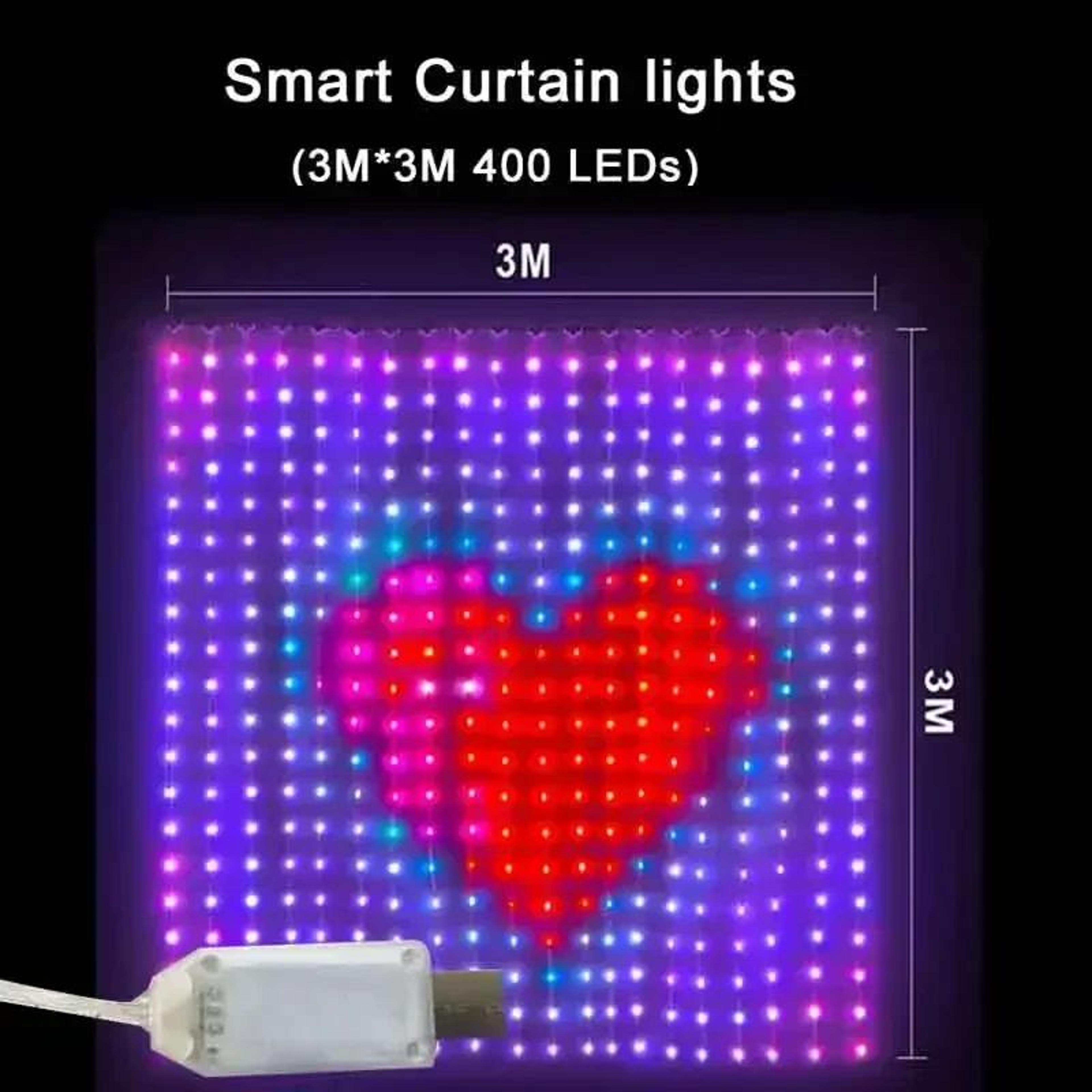 Smart RGB USB LED Curtain Lights With App Control DIY Picture Display 8