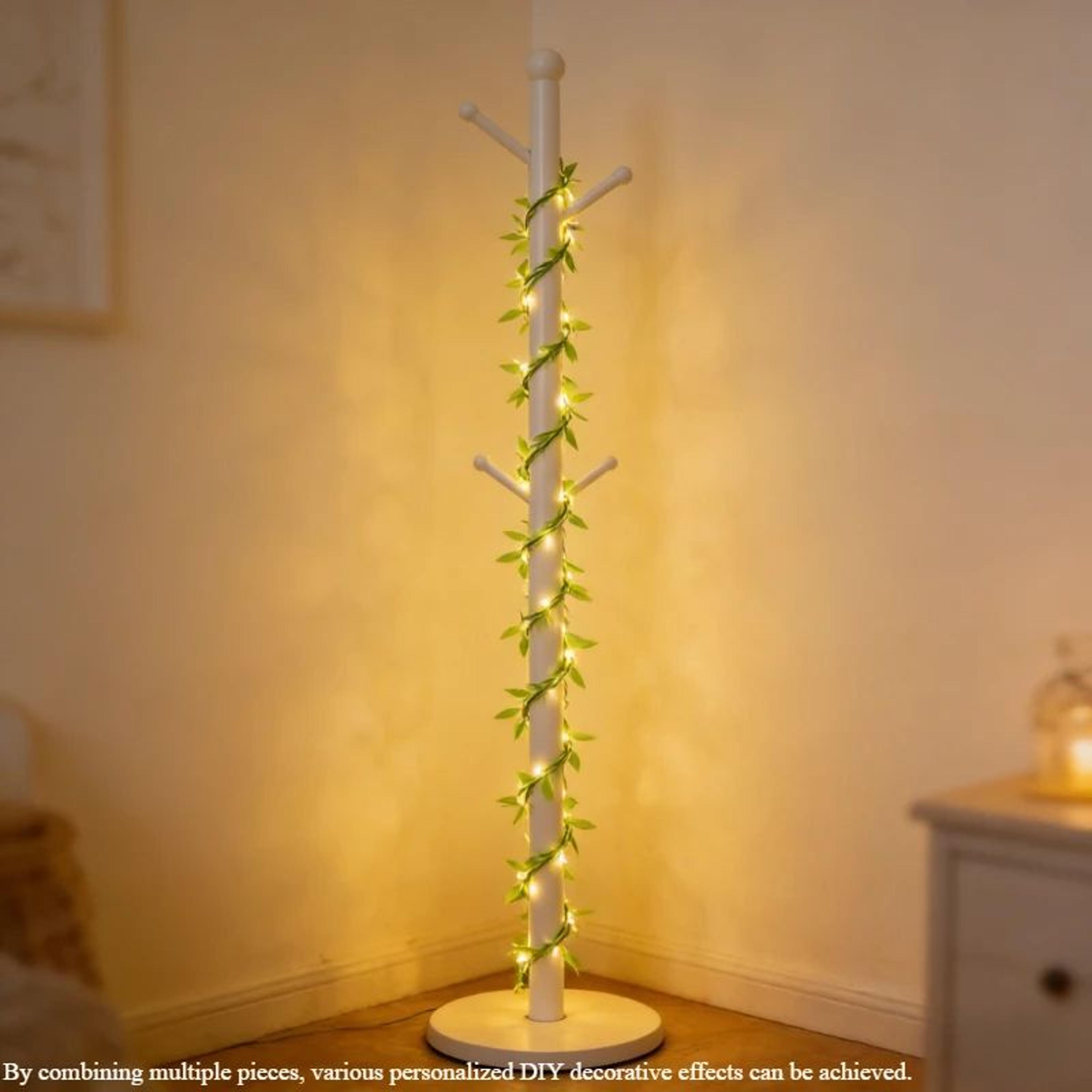 2M 20LED Willow Leaf Fairy String Lights Battery Powered Decorative Garland 4