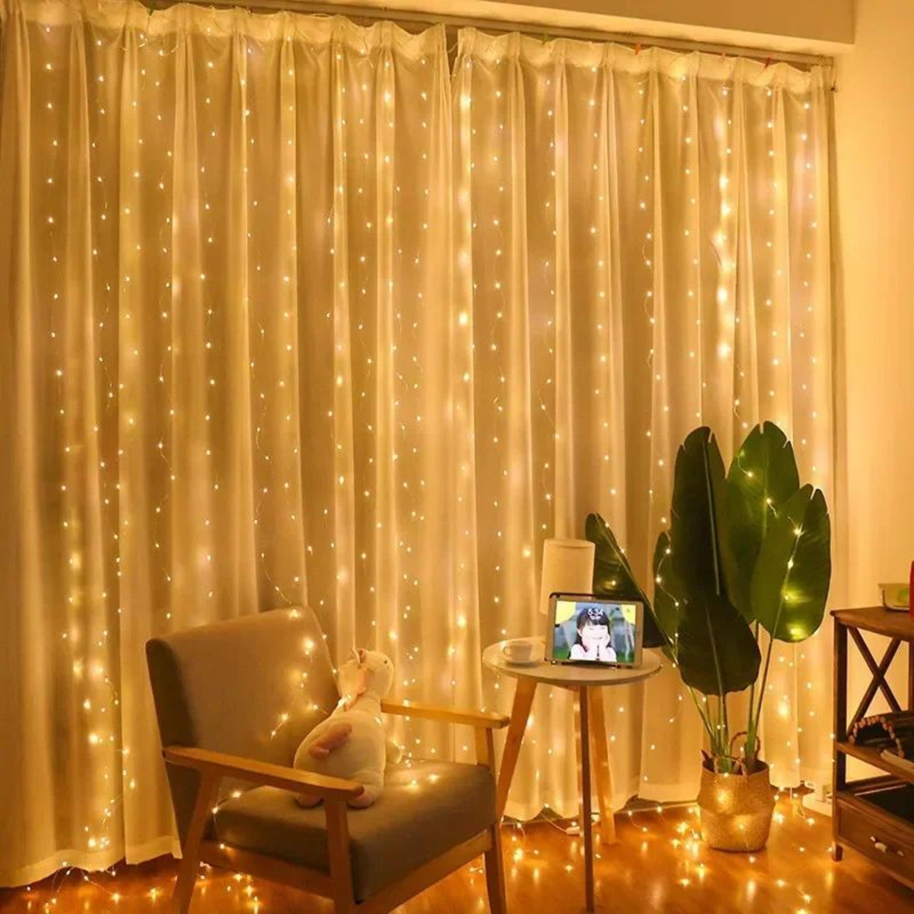 USB Curtain LED String Lights With Remote 3M 4M 6M Fairy Lights For Bedroom And Holiday Decor 2