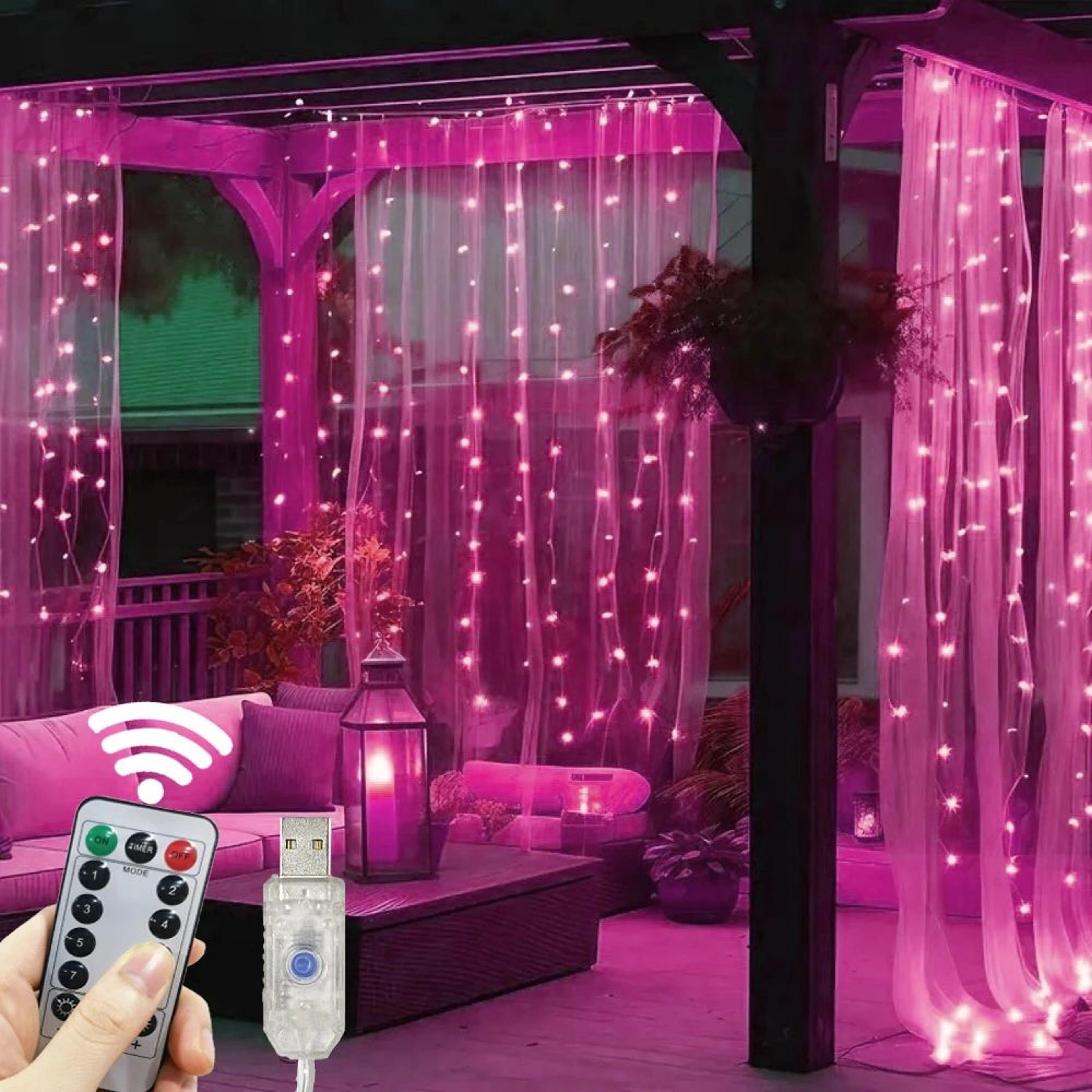 USB LED Curtain Fairy Lights With Remote Control  8 Modes For Bedroom And Events 5
