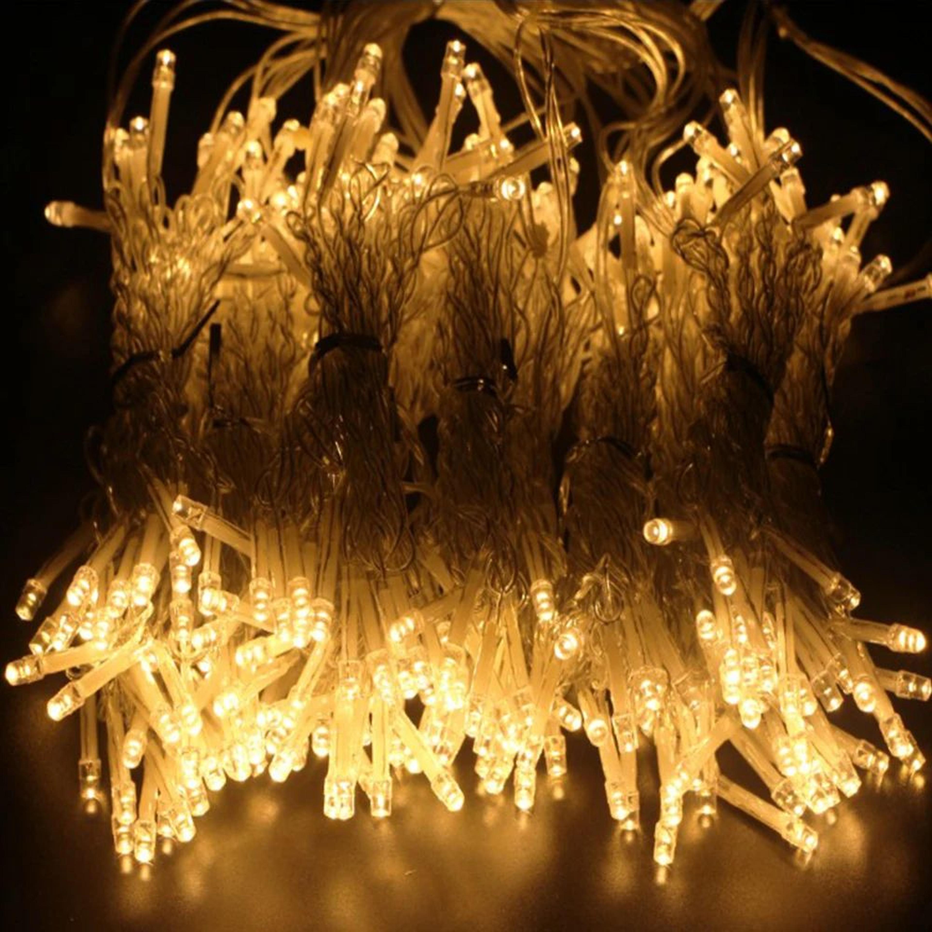 Battery Powered LED Icicle Curtain Lights For Window Holiday And Party Decor 6