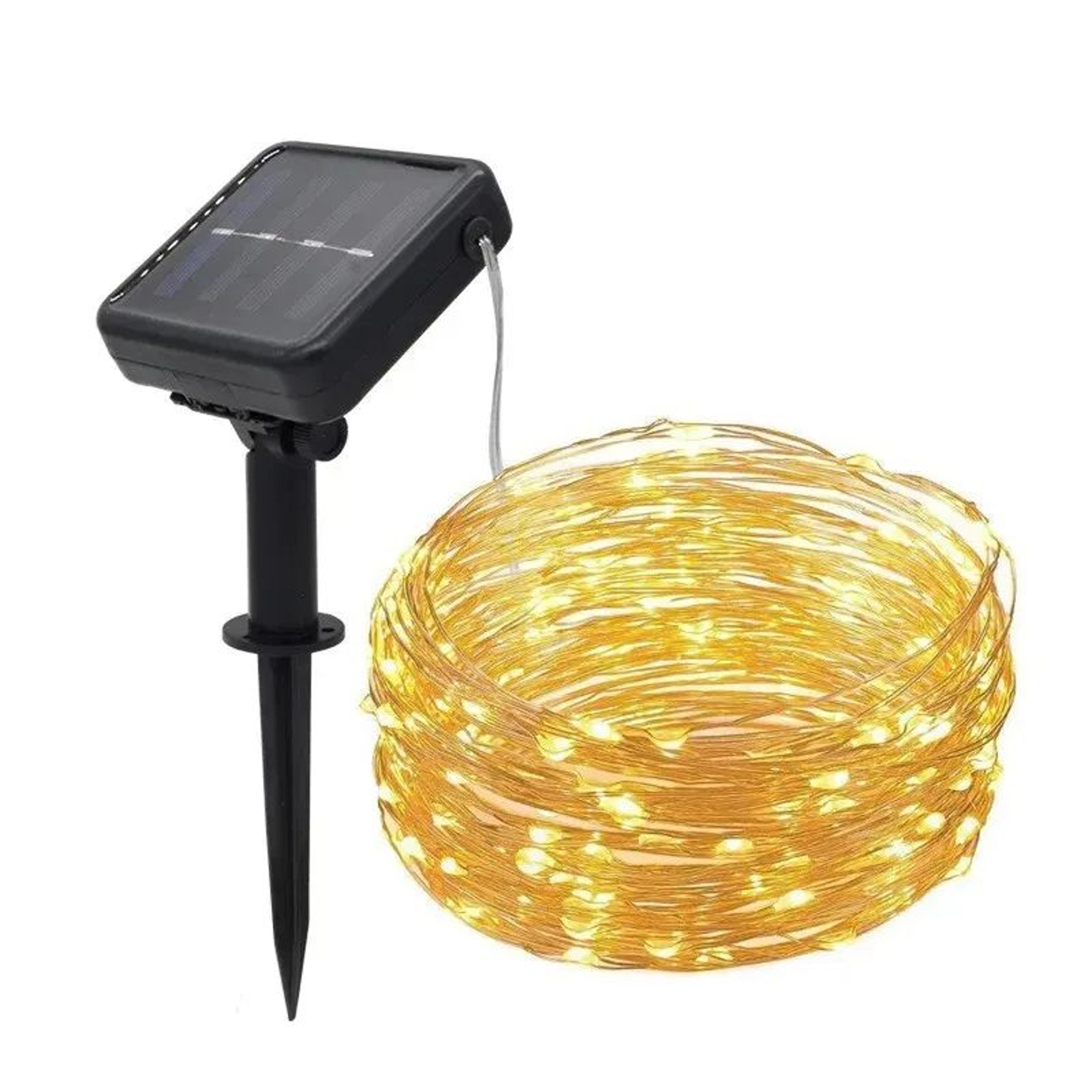 100 LED Solar Copper Wire Fairy String Lights Waterproof Outdoor Garden Decor 6