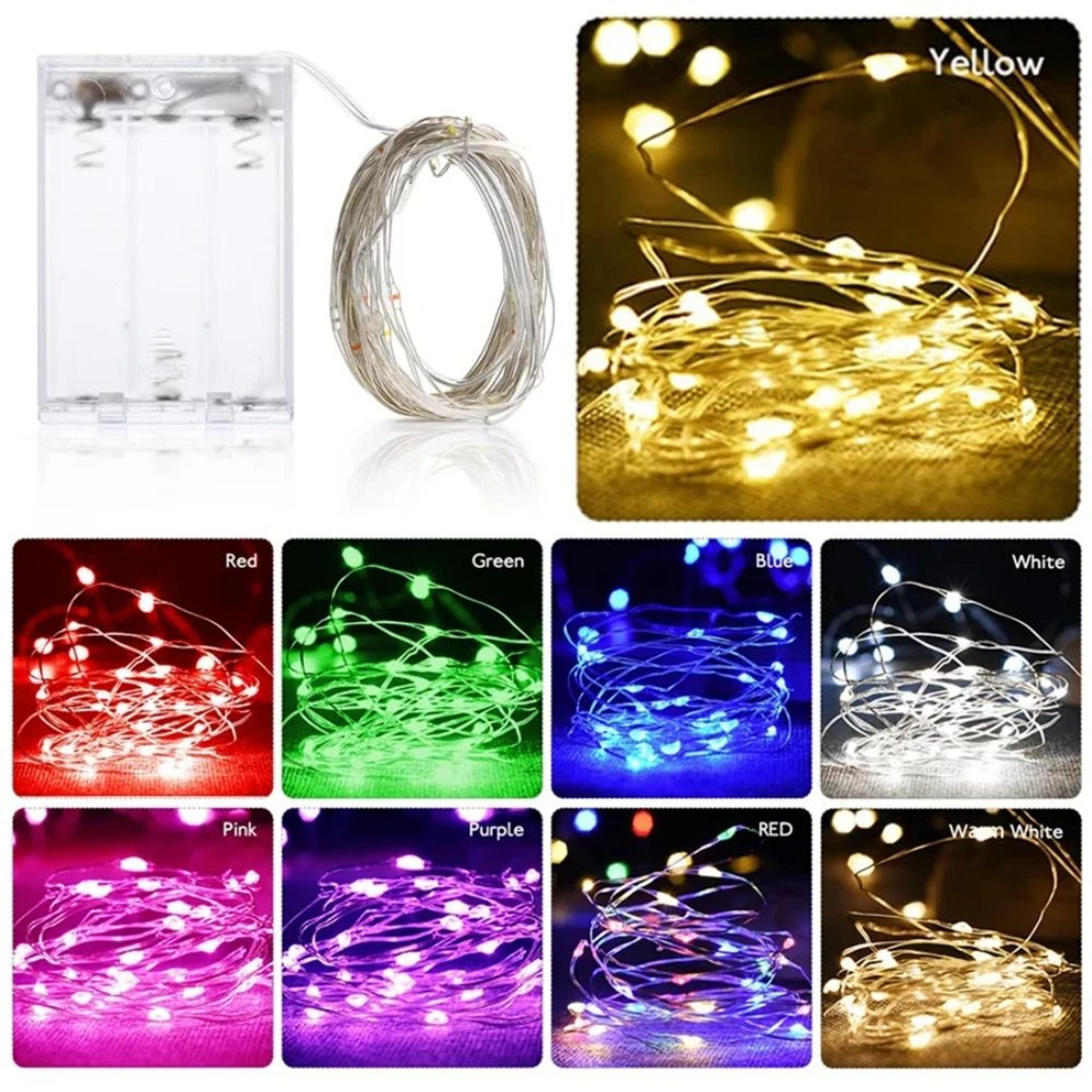 battery powered copper wire led fairy string lights 1m to 10m for holiday and party decor